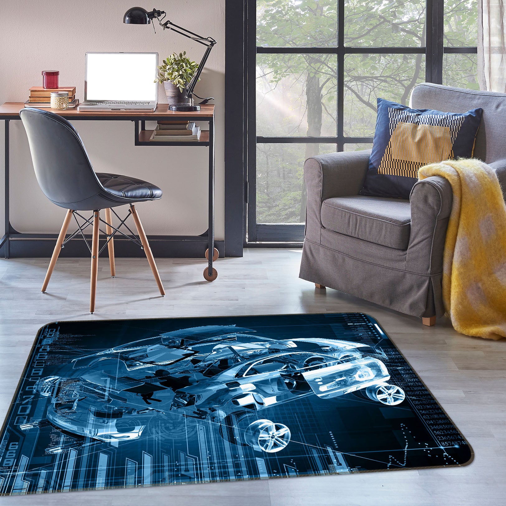 3D Car Structure 42116 Vehicle Non Slip Rug Mat
