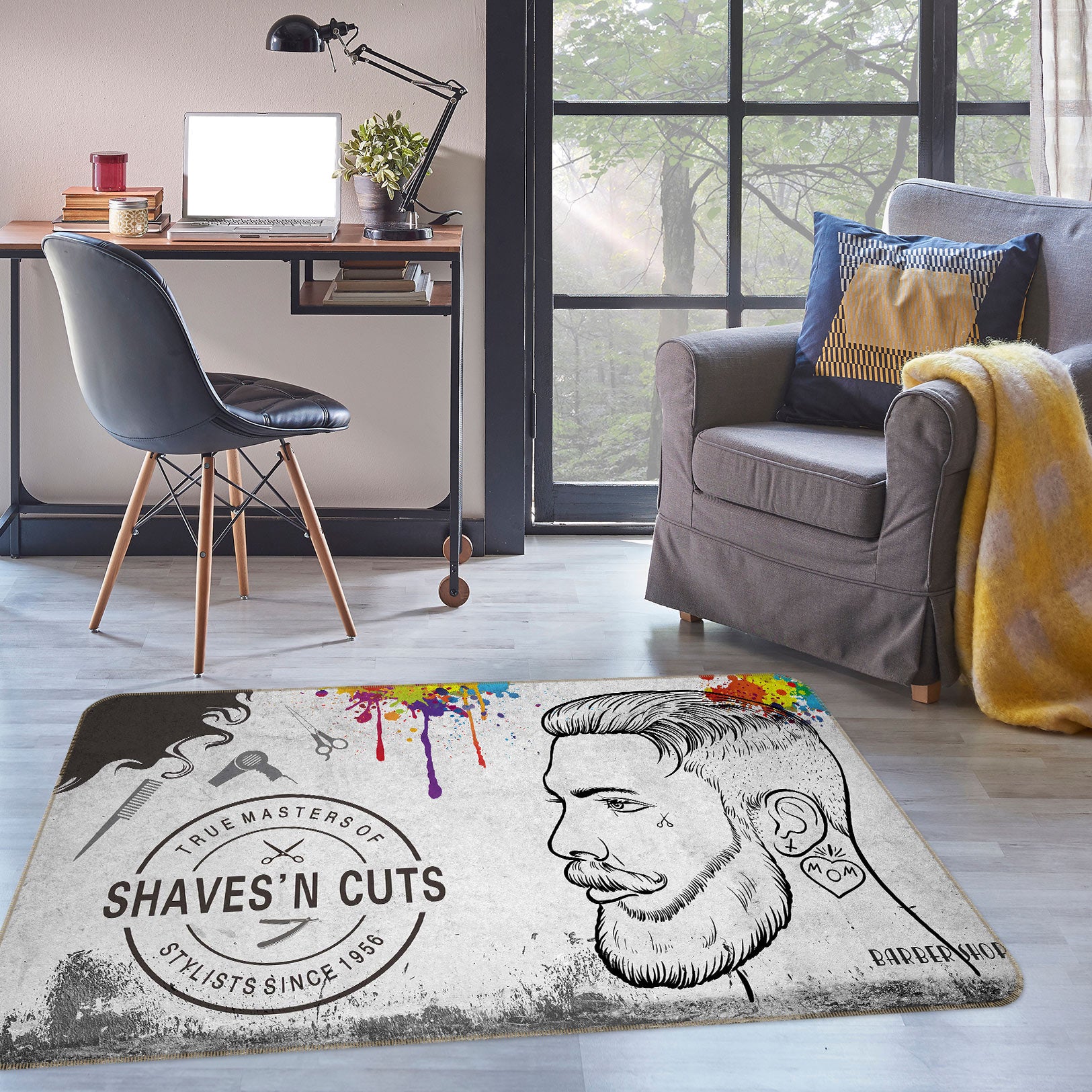 3D Haircut 77028 Non Slip Rug Mat