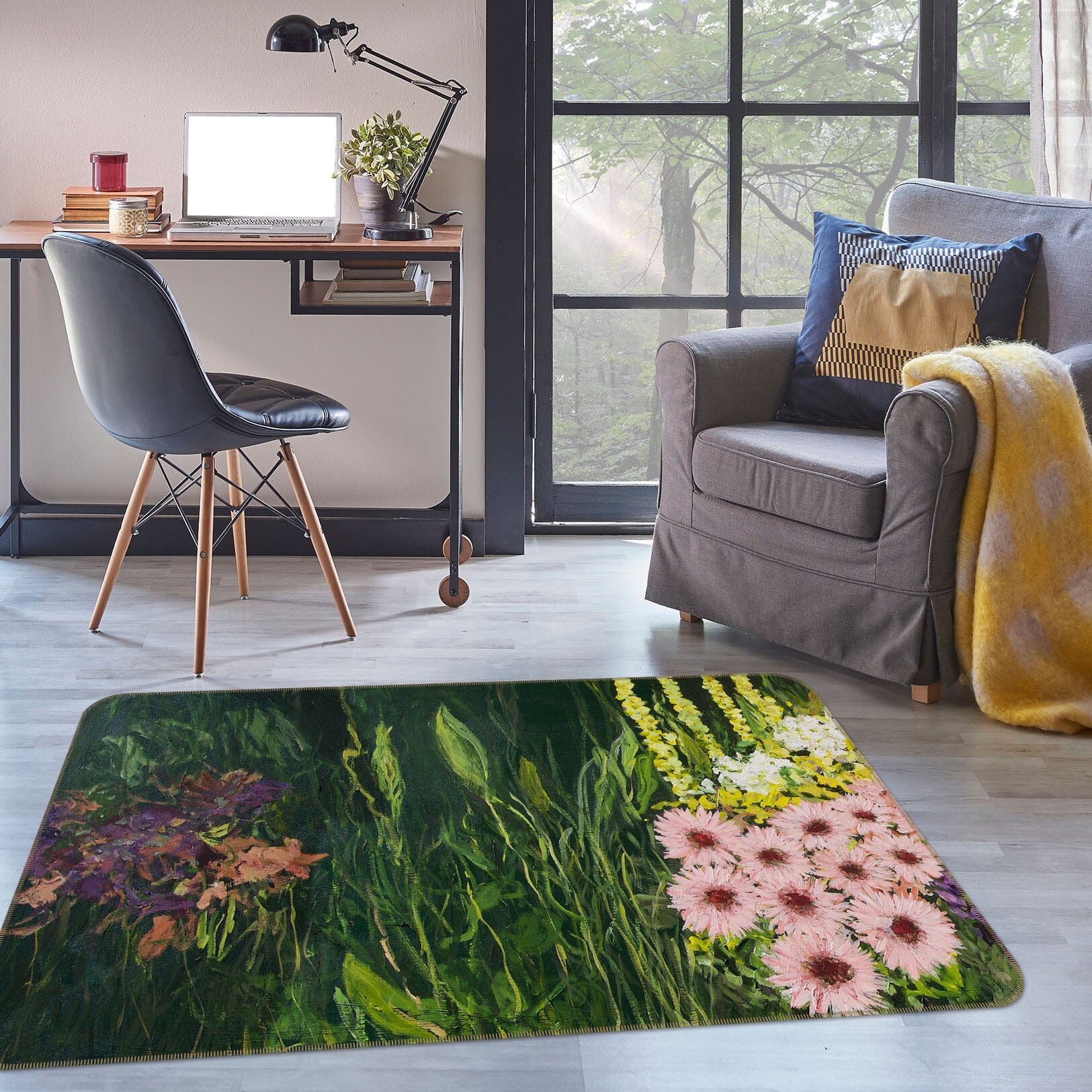 3D Forest Chrysanthemum 1078 Allan P. Friedlander Rug Non Slip Rug Mat Mat AJ Creativity Home 