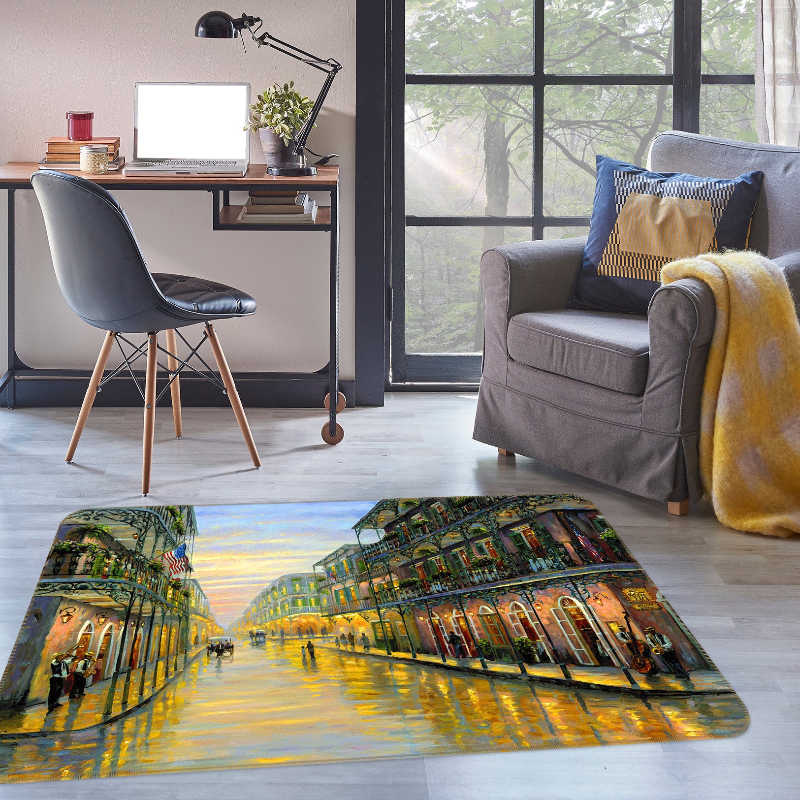 3D Building Construction 75293 Non Slip Rug Mat