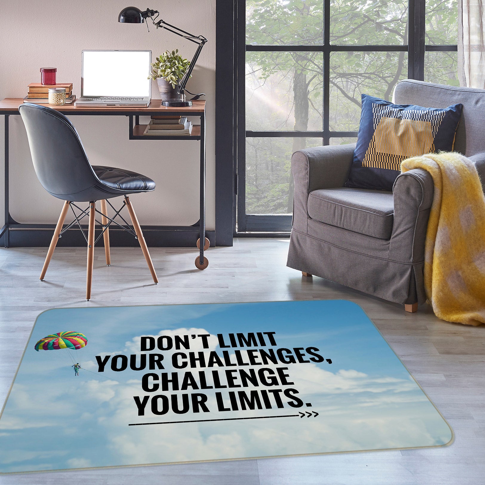 3D Cloud Letter 77189 Non Slip Rug Mat