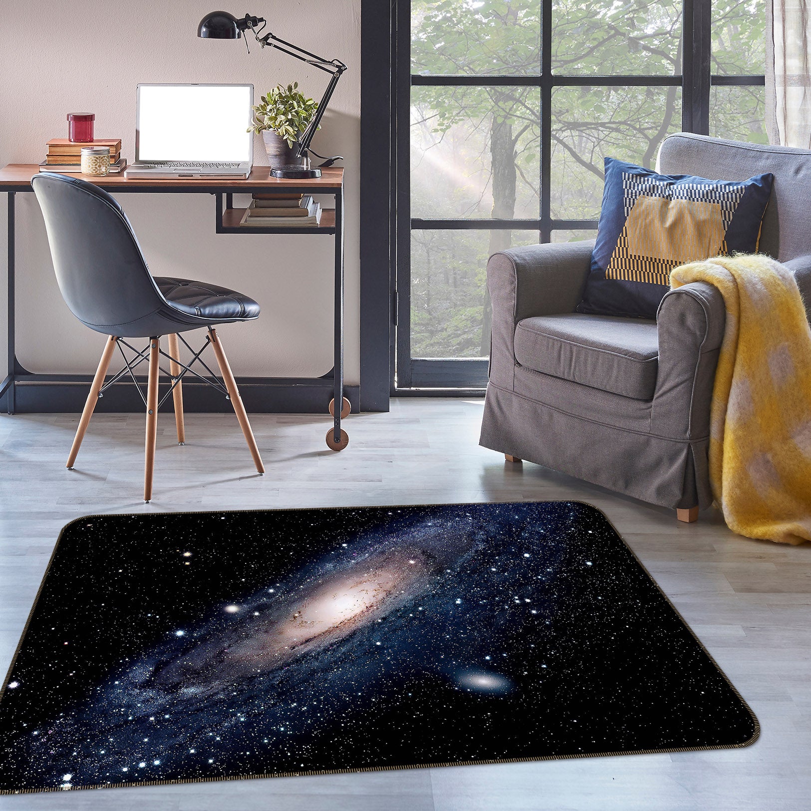 3D Galaxy Starry 31133 Non Slip Rug Mat