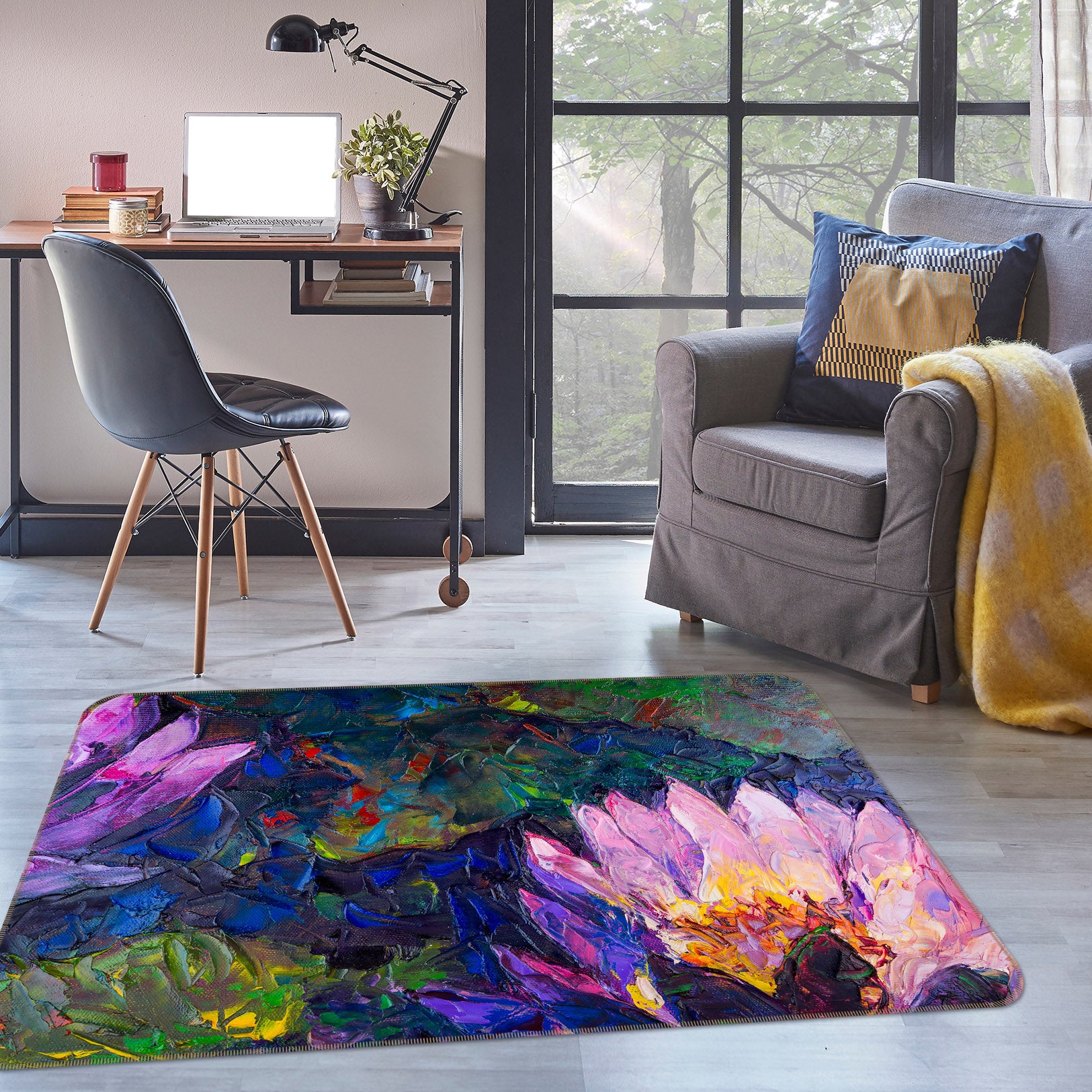 3D Flower 30184 Non Slip Rug Mat