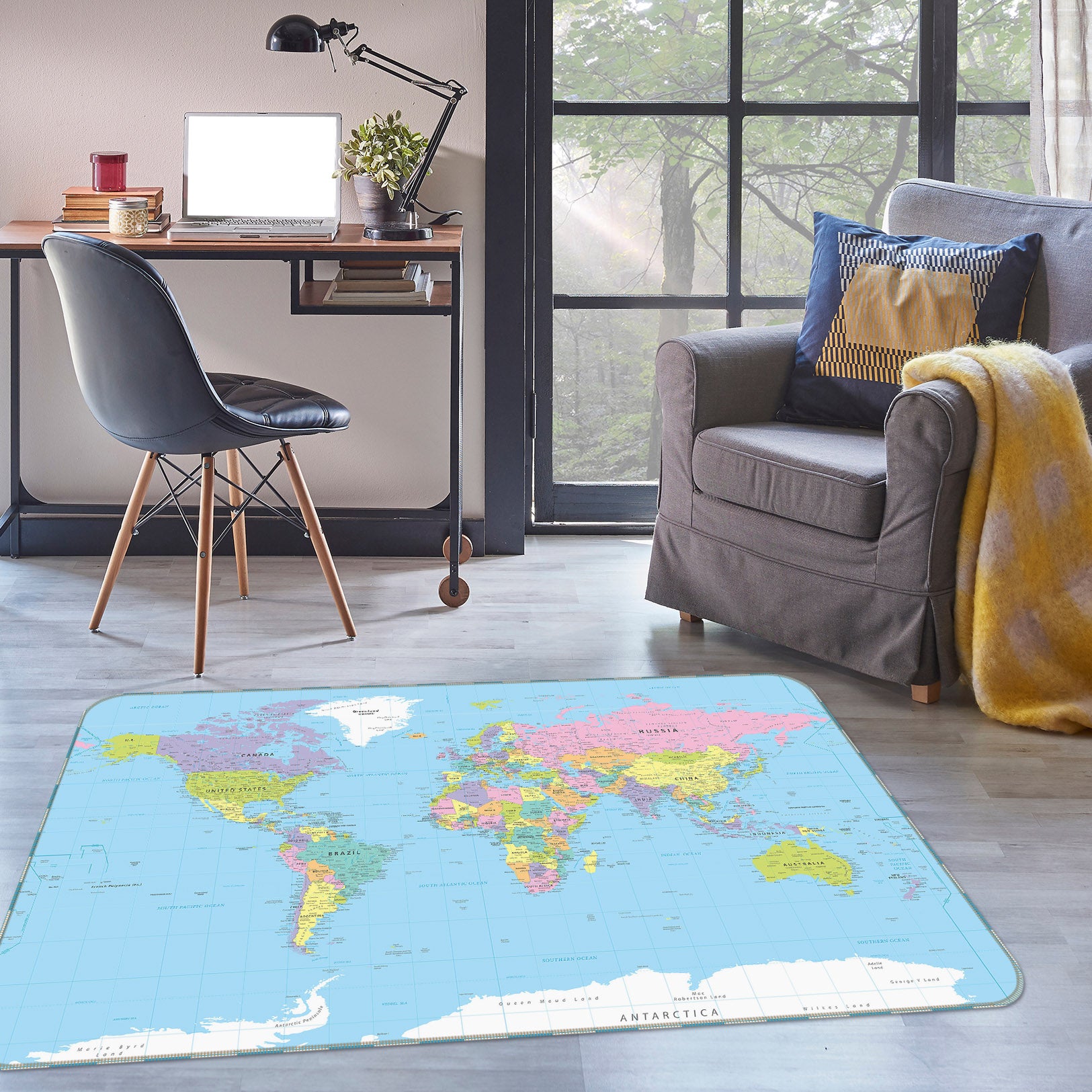 3D Map 34182 Non Slip Rug Mat