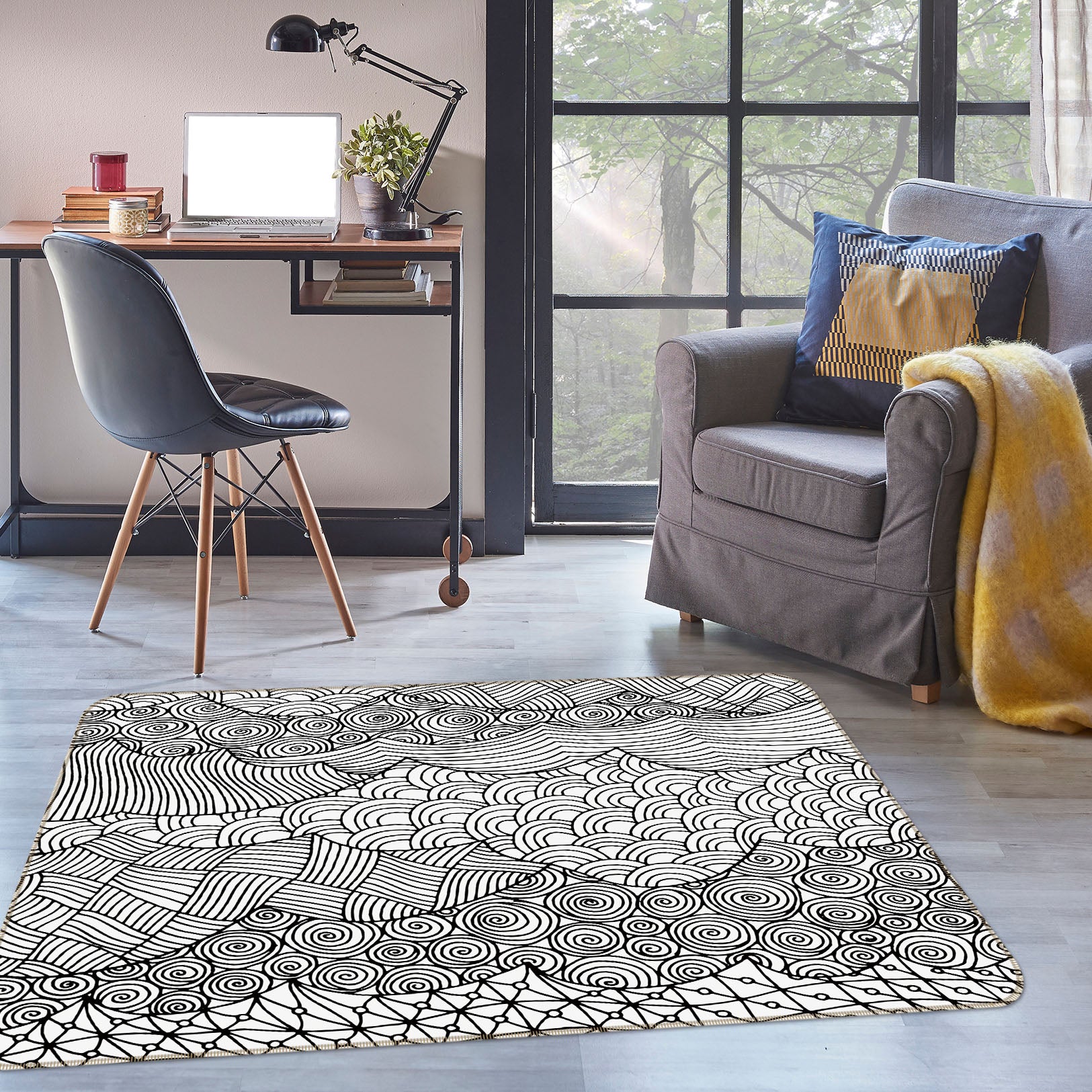 3D Pattern 35086 Non Slip Rug Mat
