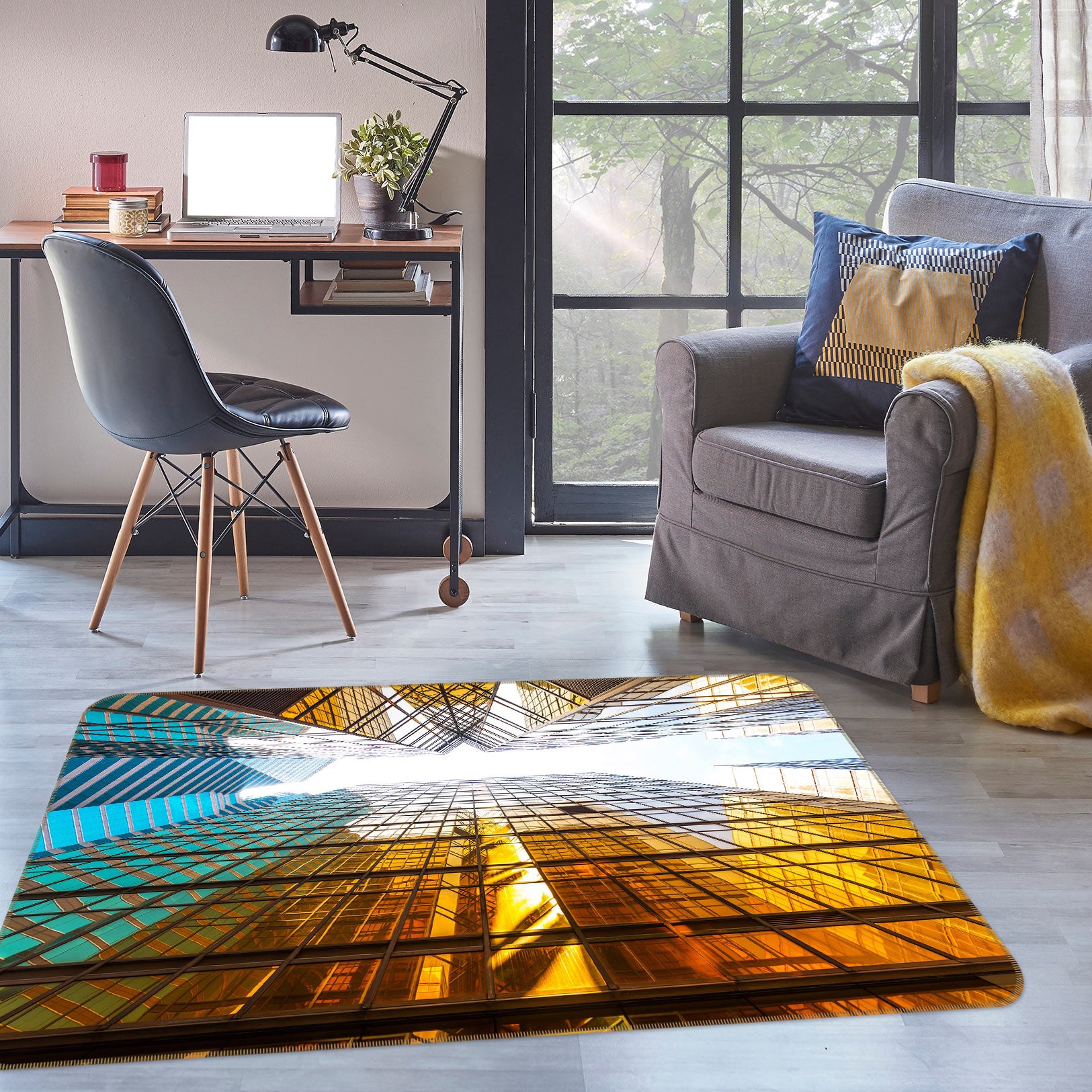3D Tall Building 77015 Non Slip Rug Mat