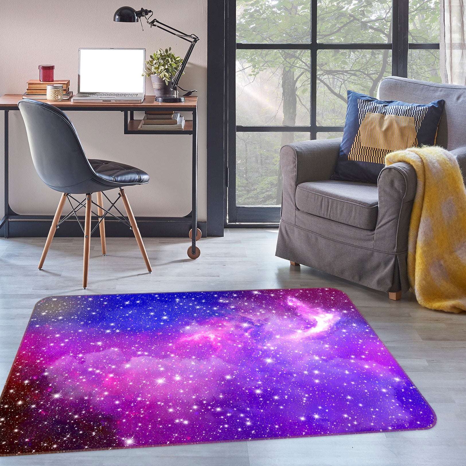 3D Starry Sky 26213 Non Slip Rug Mat