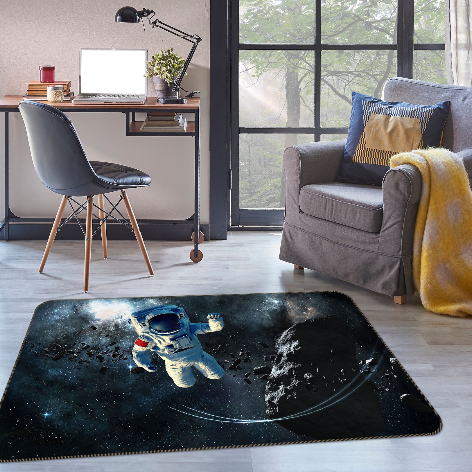 3D Astronaut Meteorite 42097 Vehicle Non Slip Rug Mat