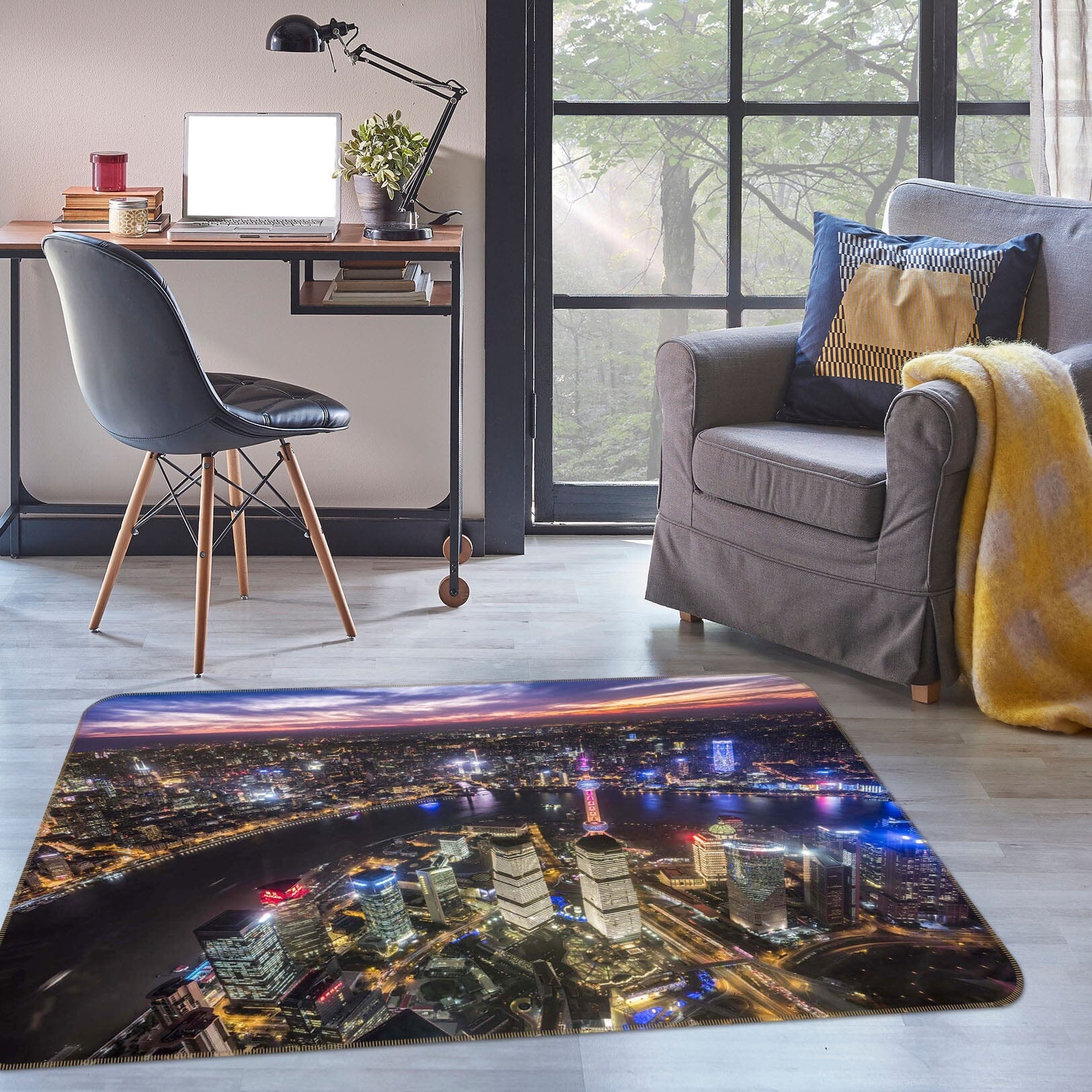 3D Neon City 1149 Marco Carmassi Rug Non Slip Rug Mat Mat AJ Creativity Home 