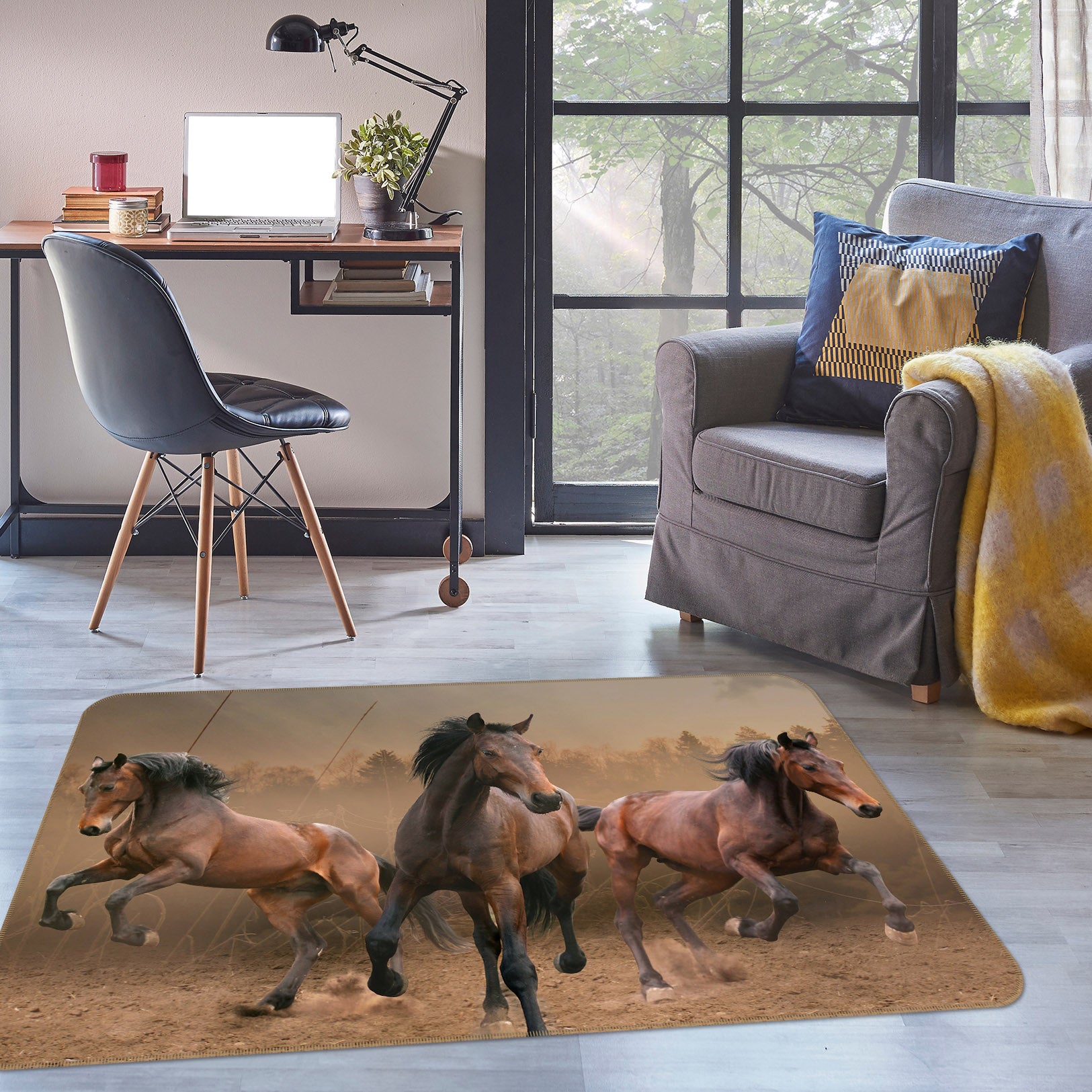 3D Brown Horse 68150 Animal Non Slip Rug Mat