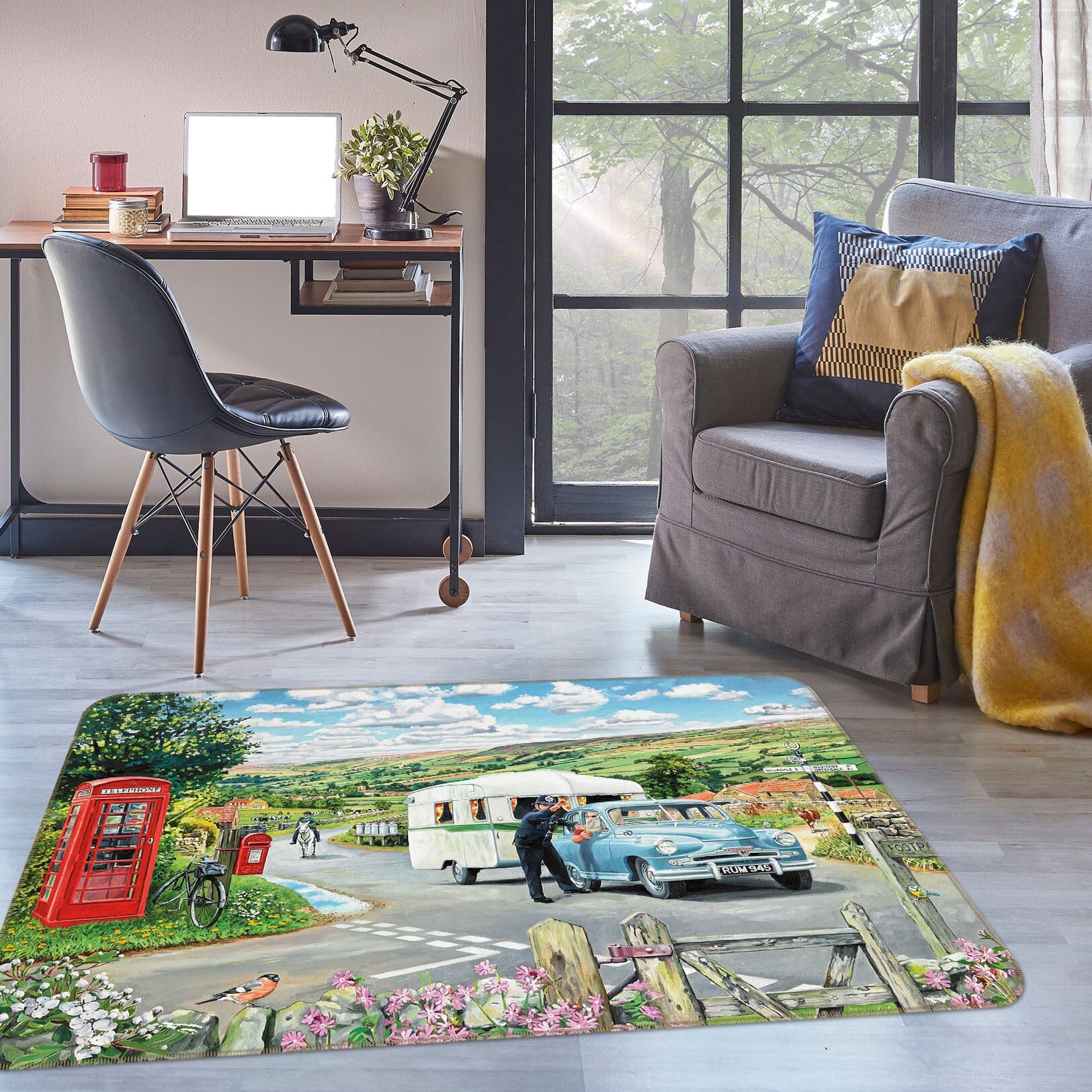 3D Directions 1070 Trevor Mitchell Rug Non Slip Rug Mat Mat AJ Creativity Home 