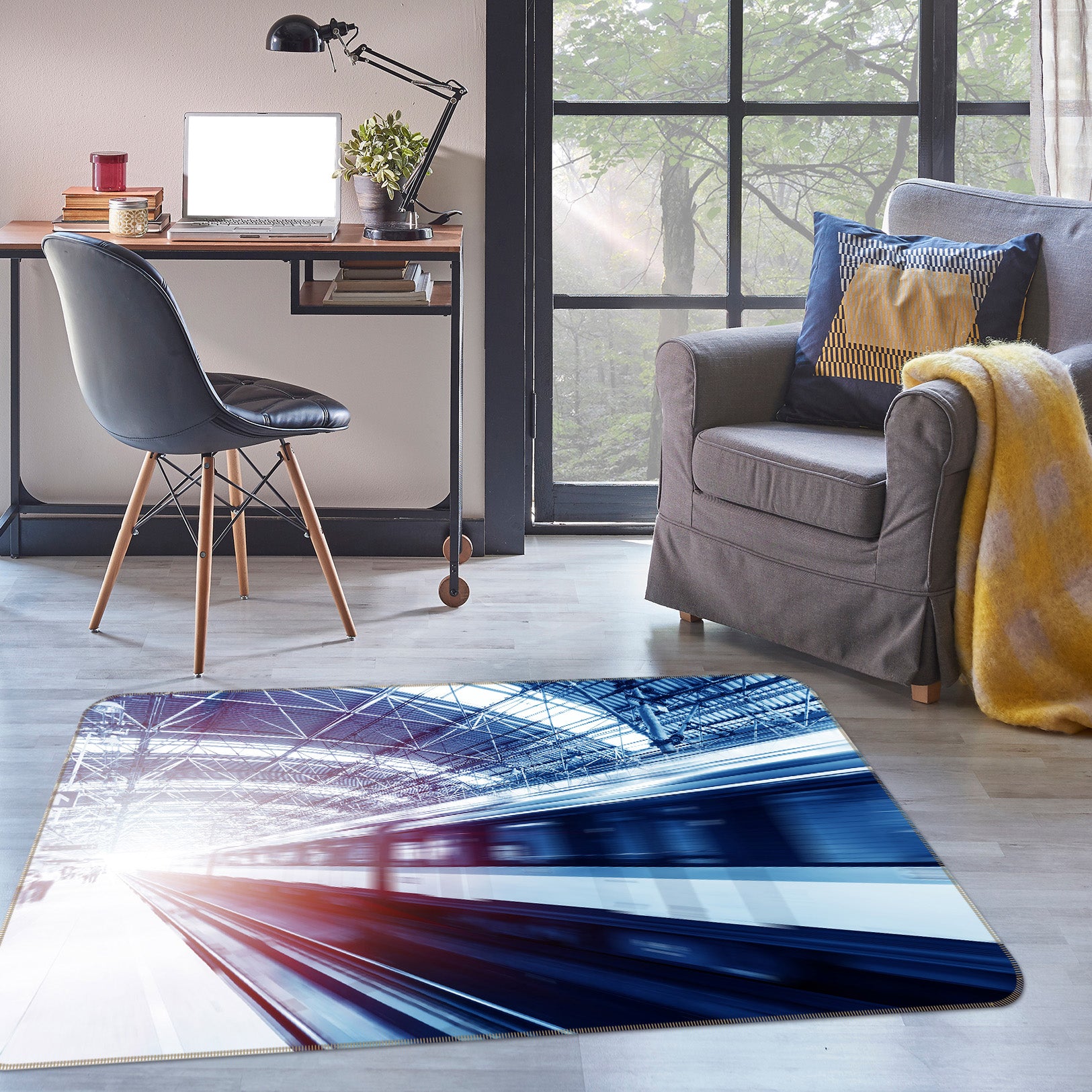 3D High-Speed Rail 68090 Vehicle Non Slip Rug Mat