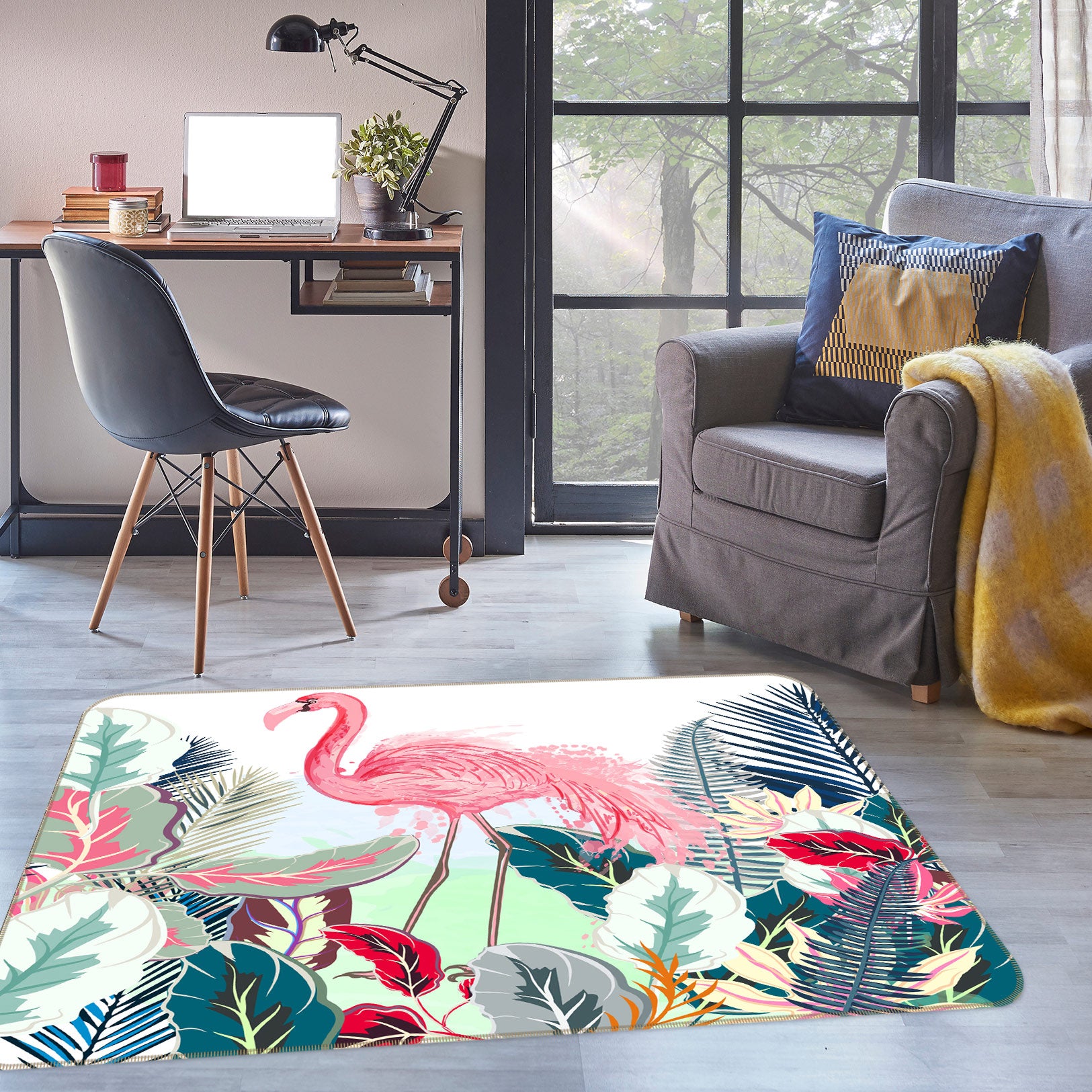 3D Flamingo 37089 Non Slip Rug Mat
