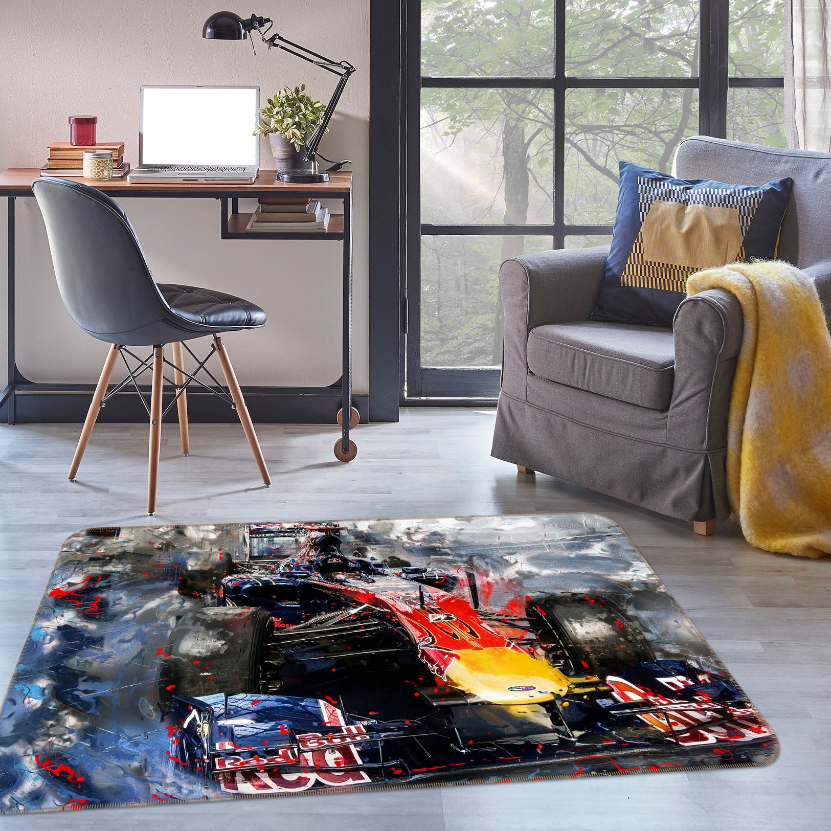 3D Racing Car 42102 Vehicle Non Slip Rug Mat