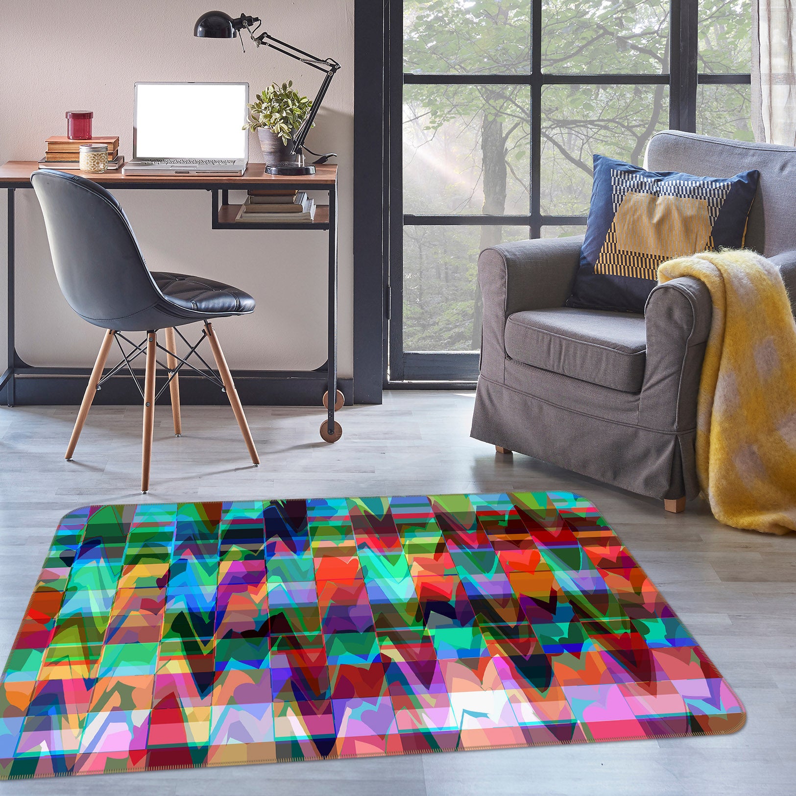 3D Color Pattern 70053 Shandra Smith Rug Non Slip Rug Mat