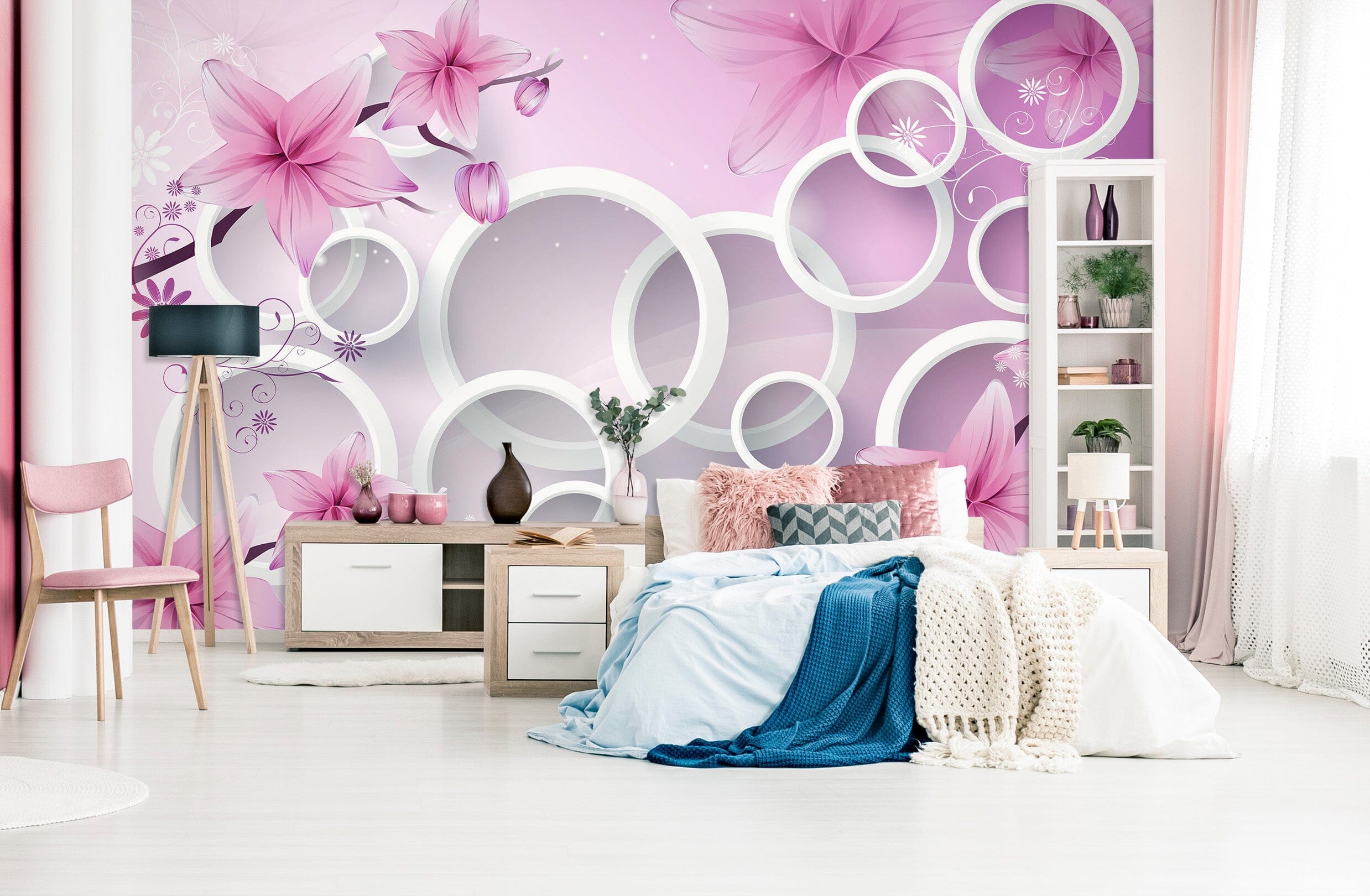 3D Peach Blossom 1617 Wall Murals Wallpaper AJ Wallpaper 2 