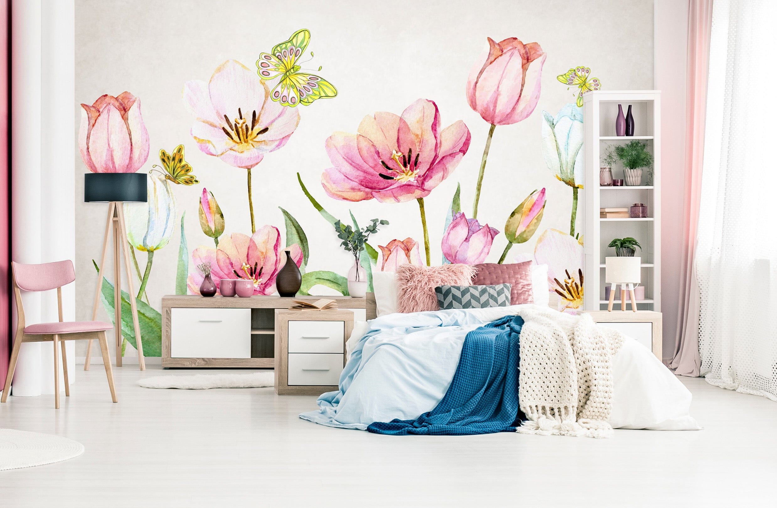 3D Pink Flowers 1616 Wall Murals Wallpaper AJ Wallpaper 2 