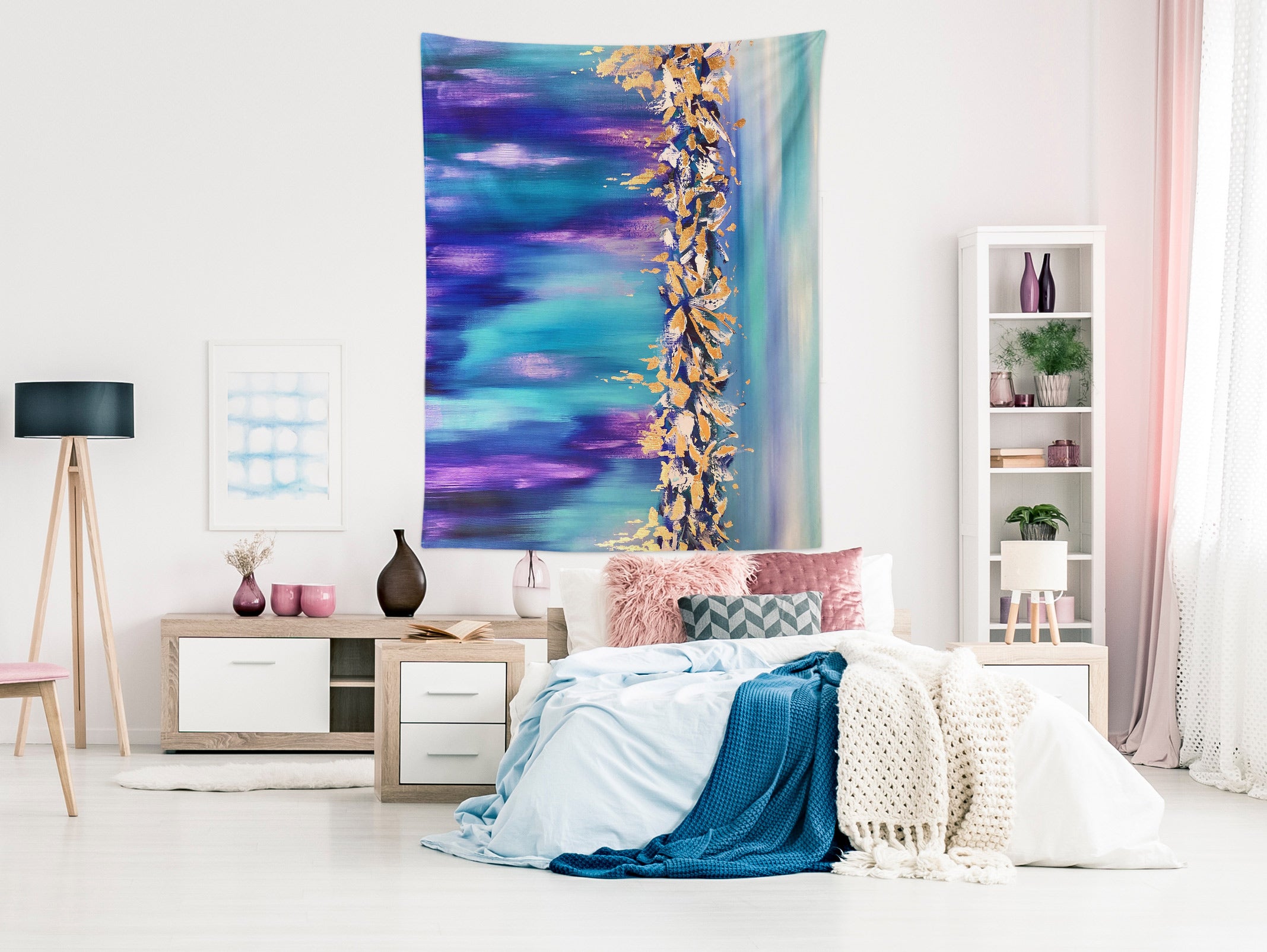 3D Blue Purple 3482 Skromova Marina Tapestry Hanging Cloth Hang