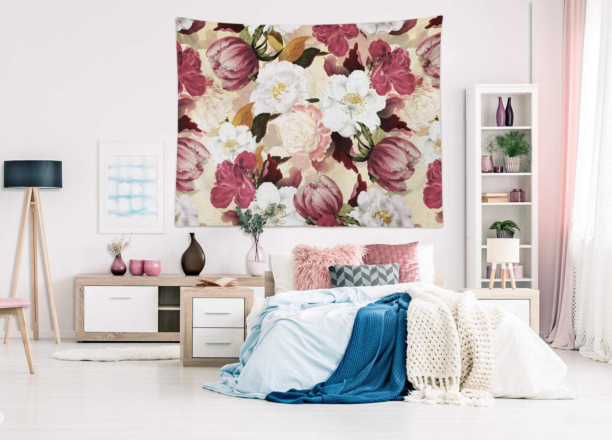 3D Pink Flower 5349 Uta Naumann Tapestry Hanging Cloth Hang