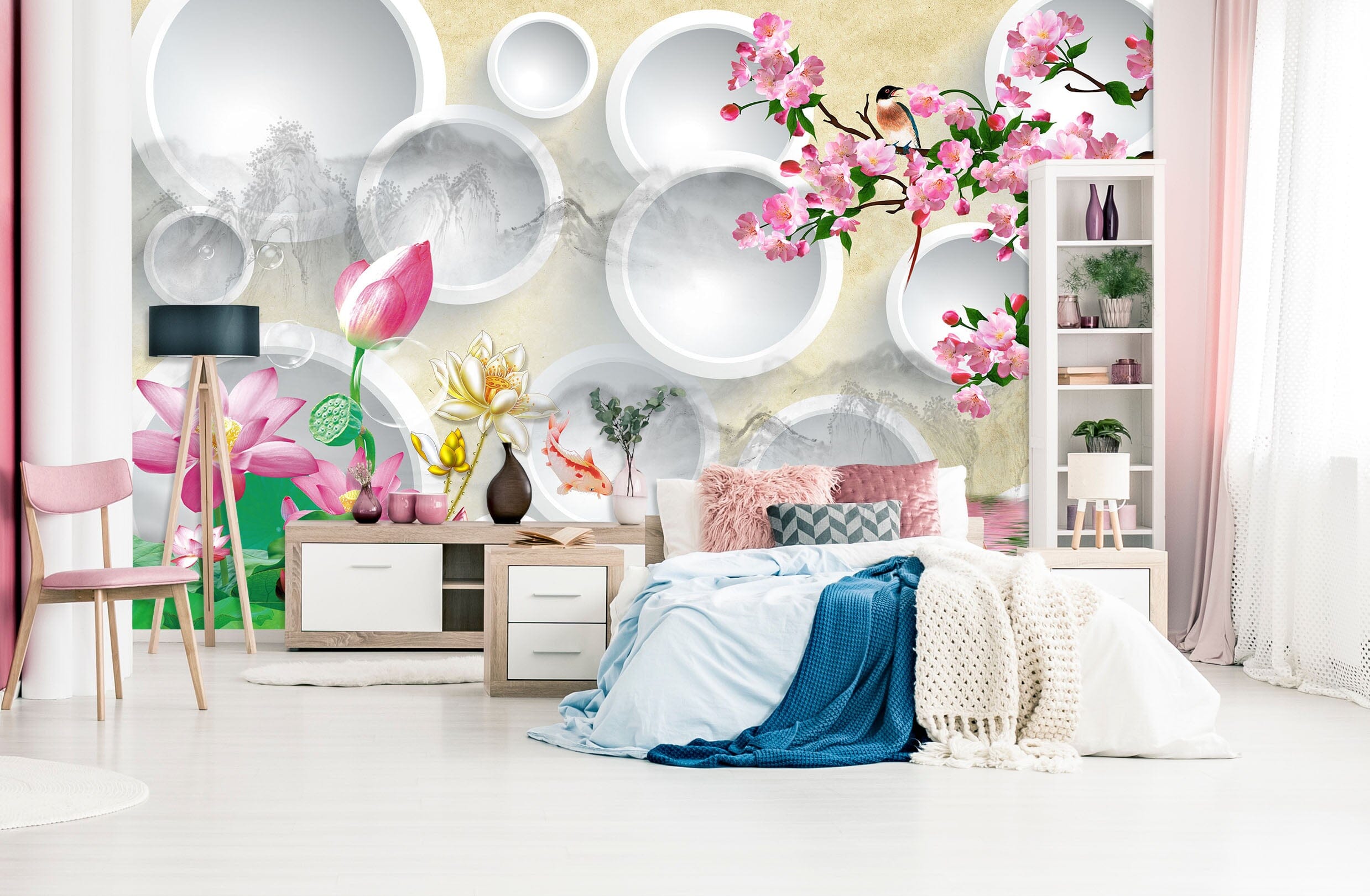 3D Safflower 1635 Wall Murals Wallpaper AJ Wallpaper 2 