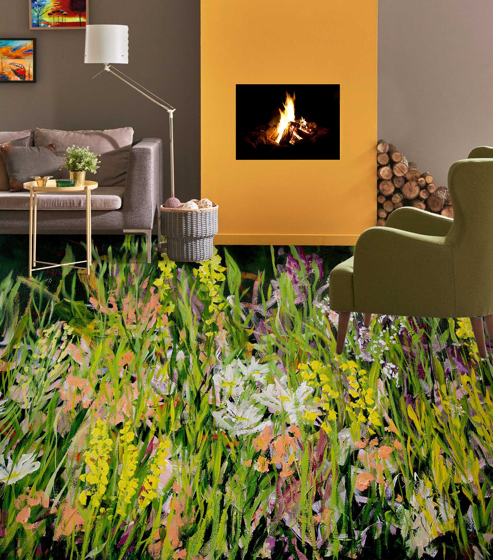3D Grass 9645 Allan P. Friedlander Floor Mural