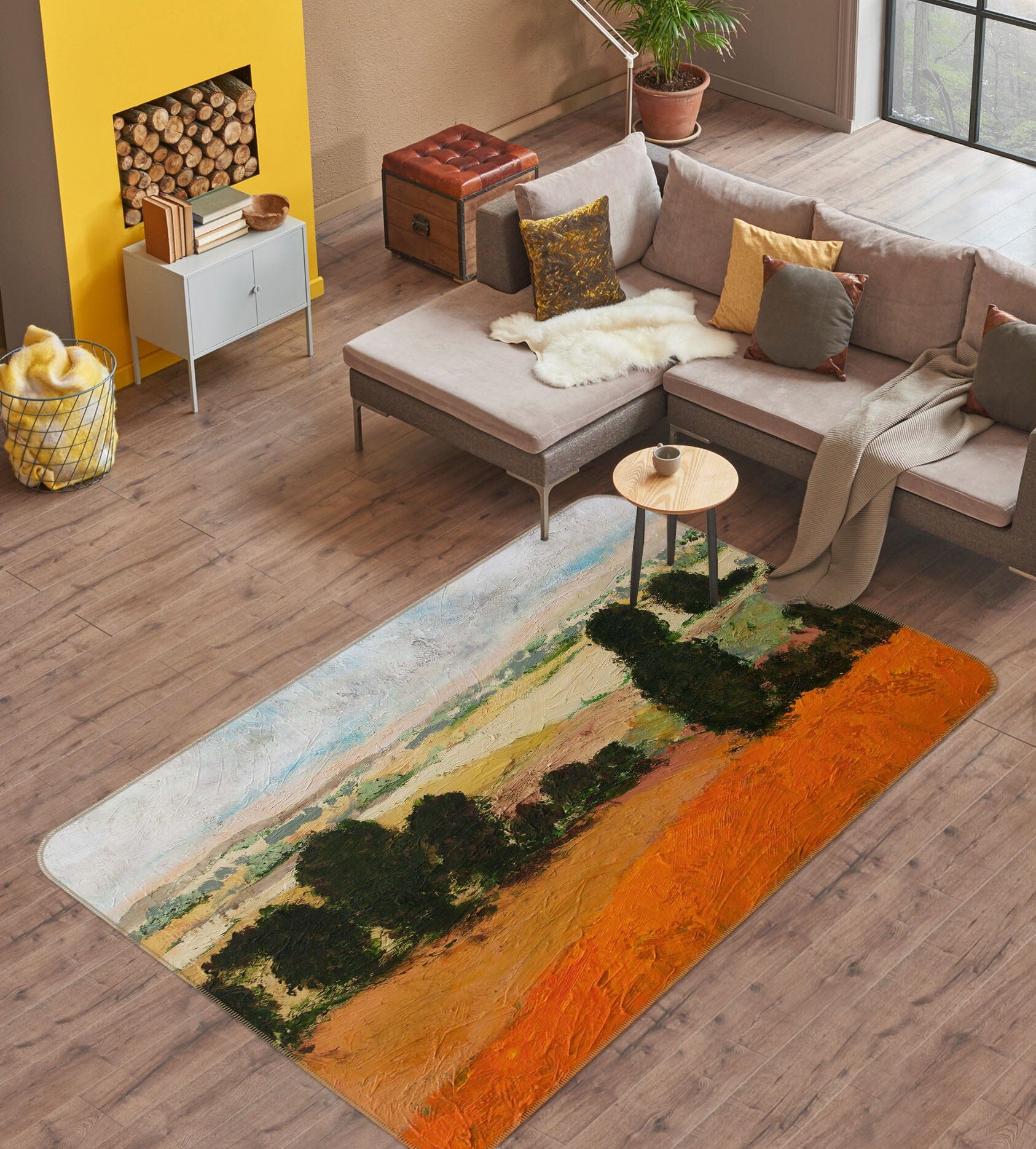 3D Prairie Tree 1077 Allan P. Friedlander Rug Non Slip Rug Mat Mat AJ Creativity Home 