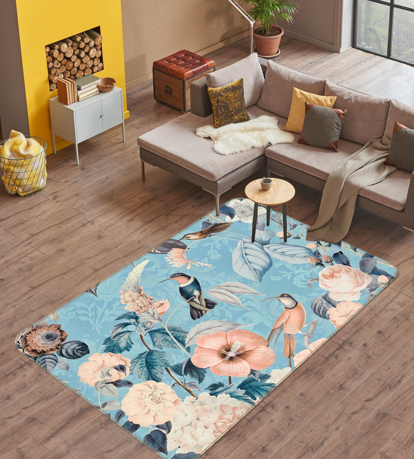 3D Leaf Bird 1023 Andrea haase Rug Non Slip Rug Mat Mat AJ Creativity Home 