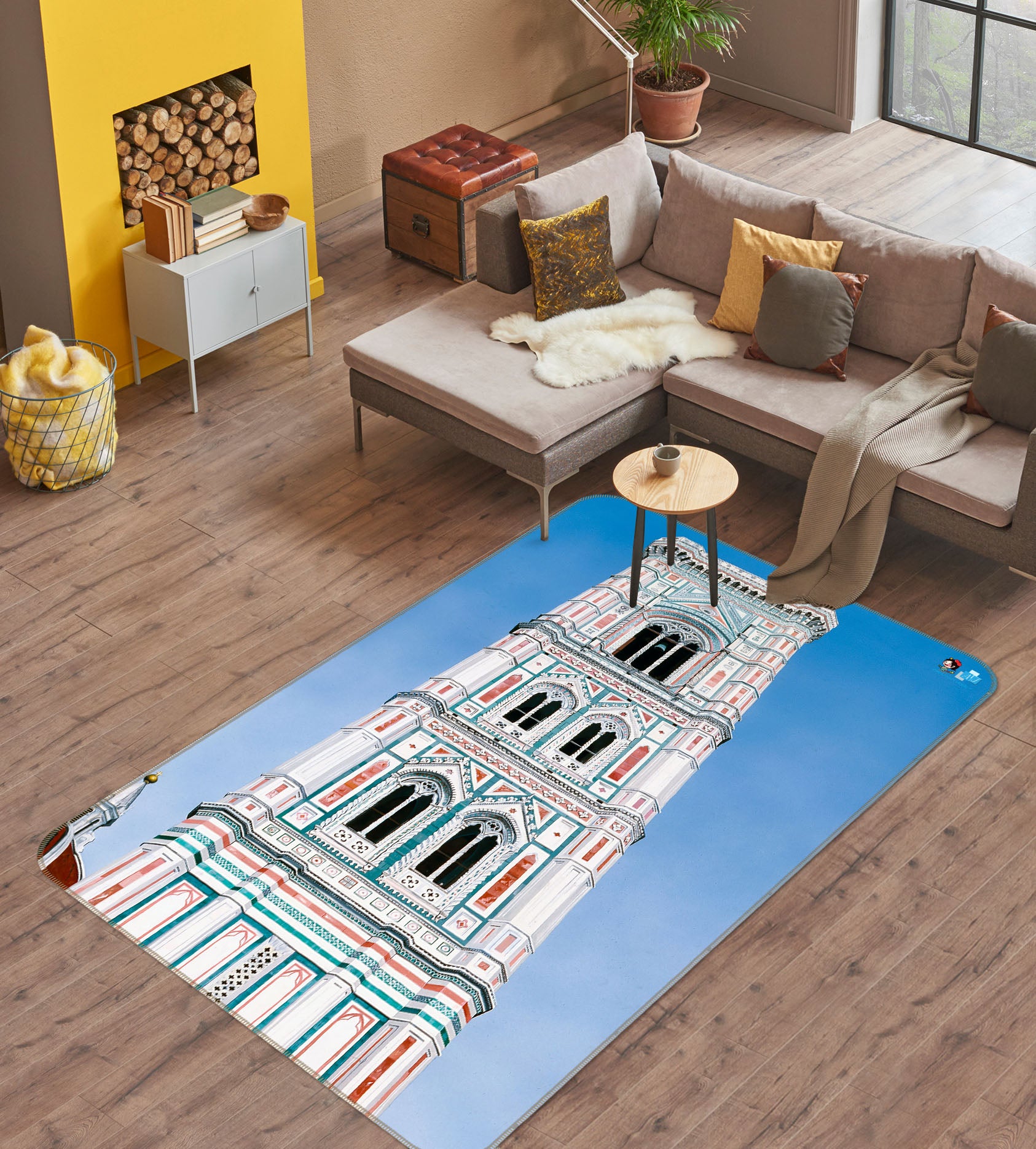 3D White Building 11149 Matthew Holden Bates Rug Non Slip Rug Mat