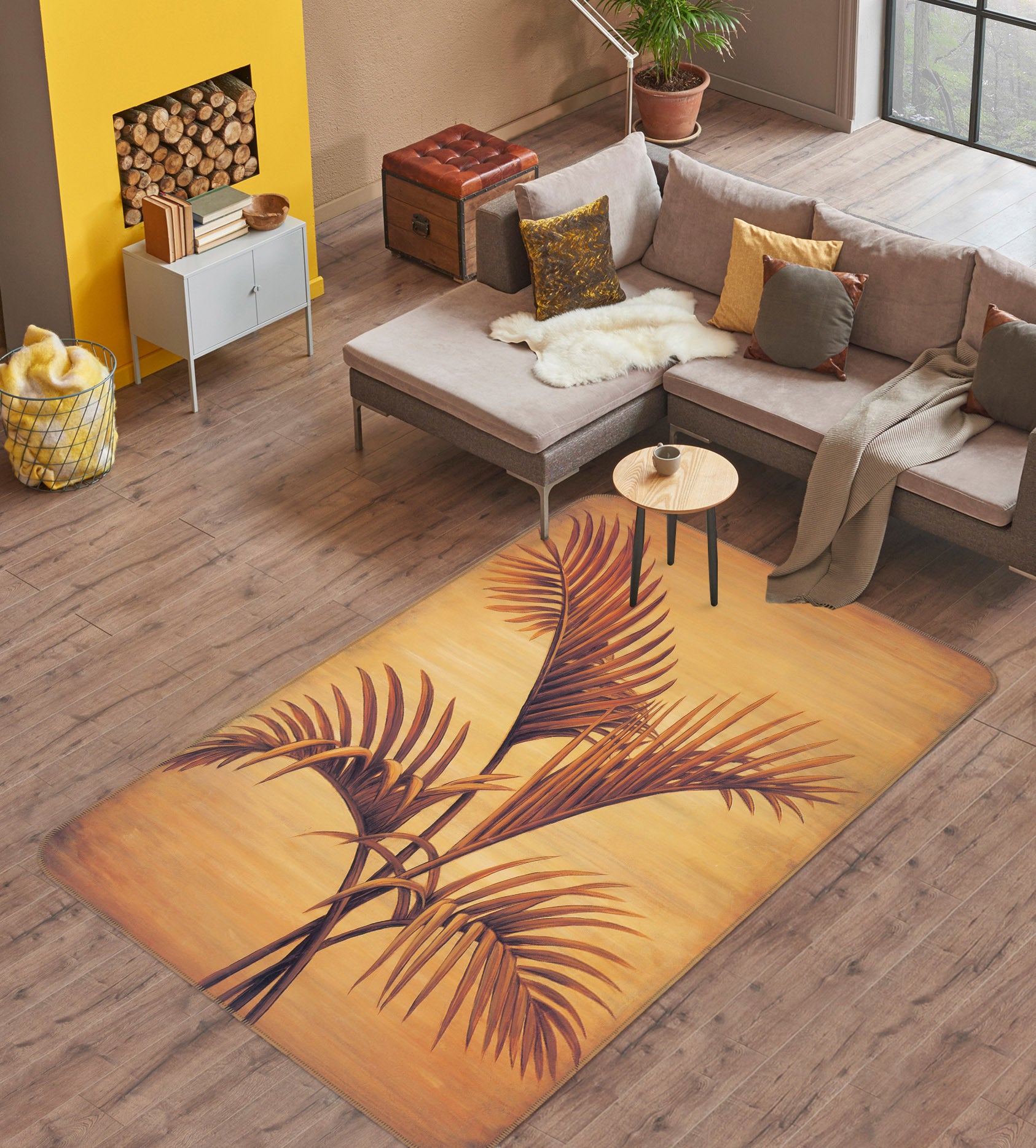 3D Leaves 32205 Non Slip Rug Mat