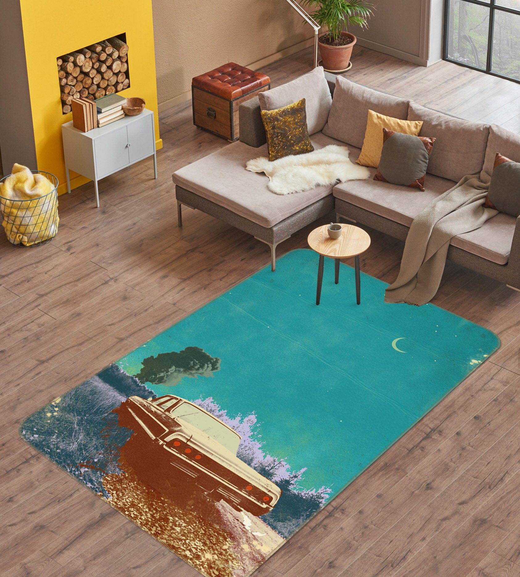 3D Night Forest 1002 Showdeer Rug Non Slip Rug Mat Mat AJ Creativity Home 