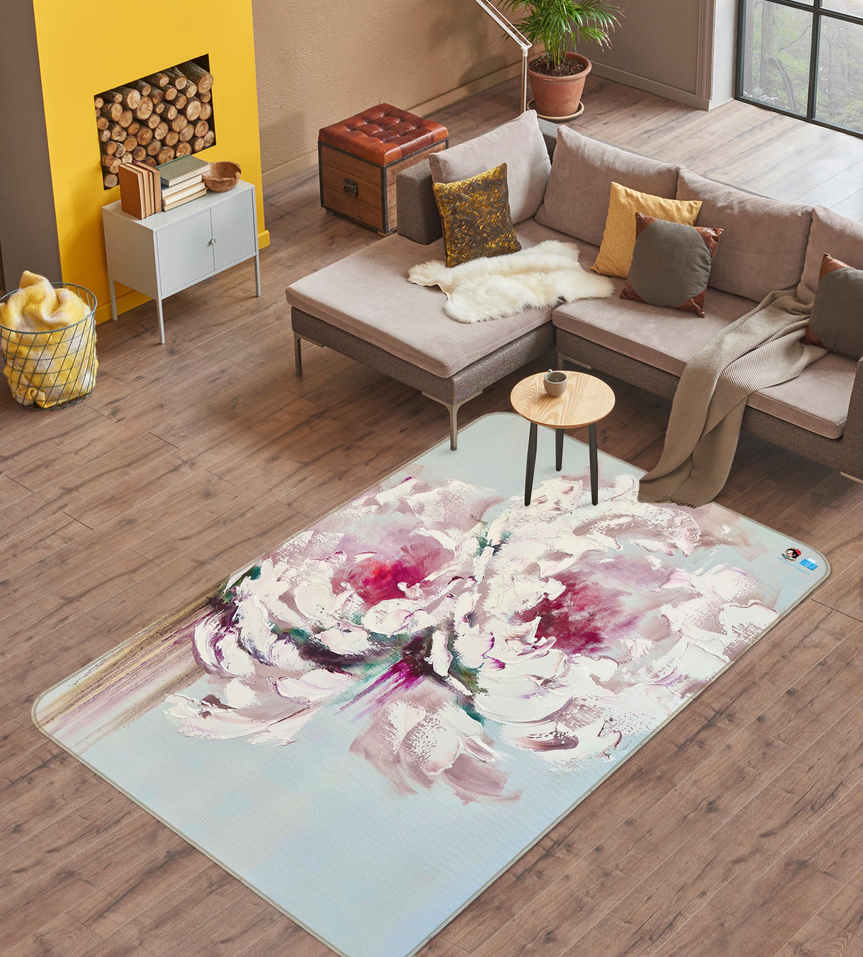 3D Decorative Flower 3869 Skromova Marina Rug Non Slip Rug Mat