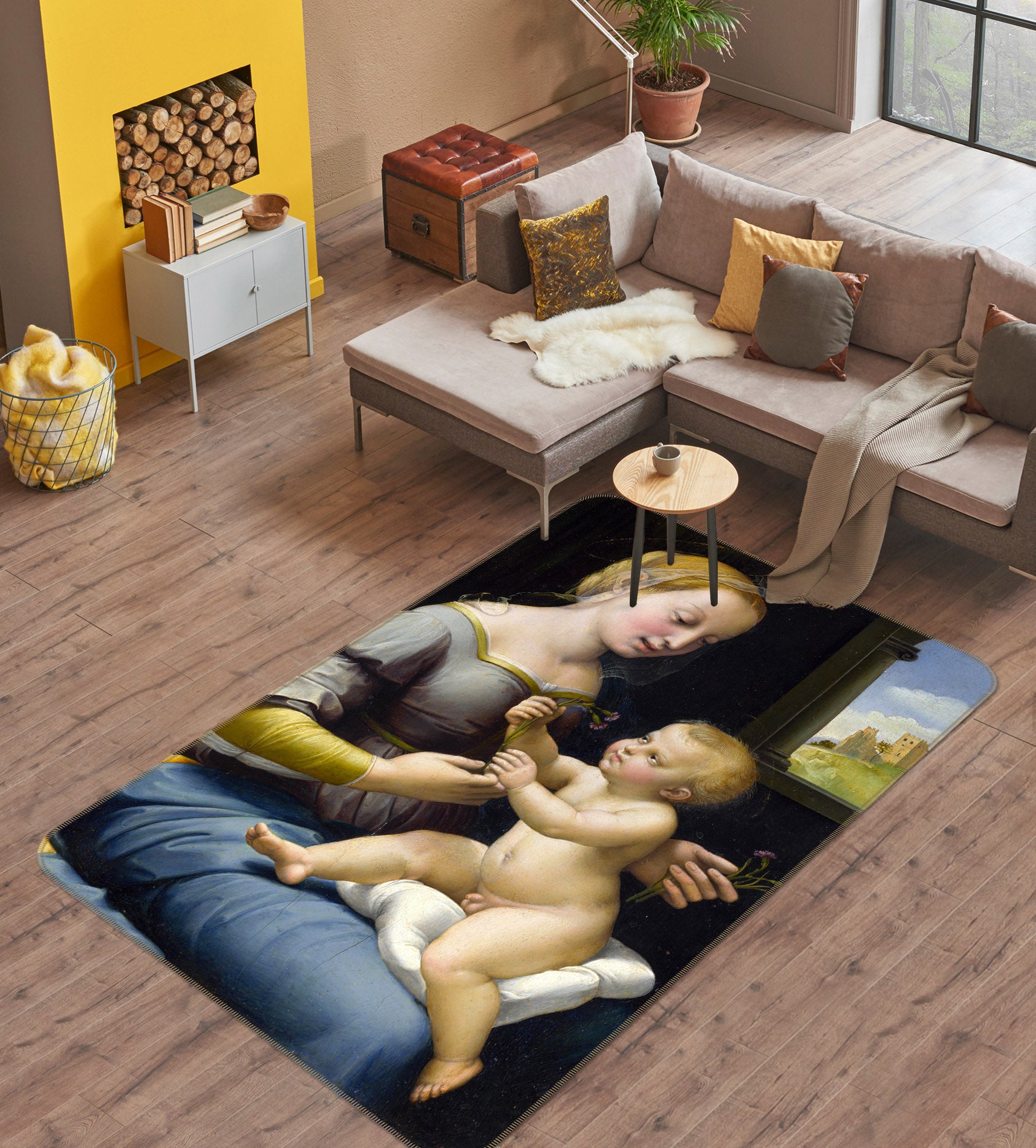 3D Woman Child 65061 Non Slip Rug Mat
