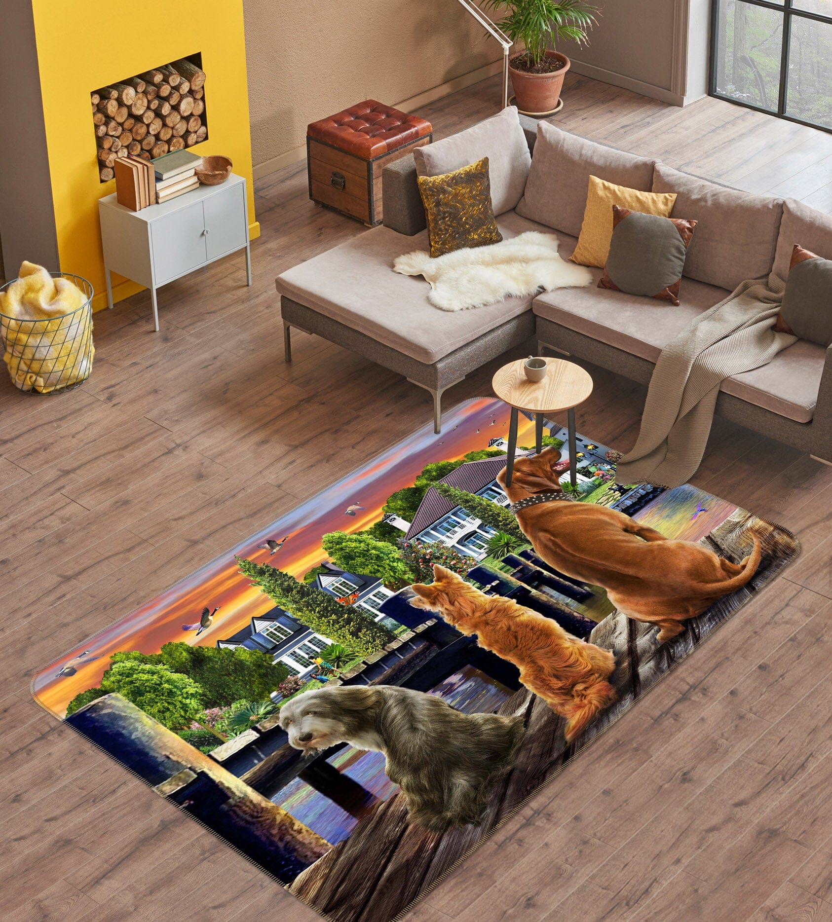3D Watchdog 1073 Adrian Chesterman Rug Non Slip Rug Mat Mat AJ Creativity Home 