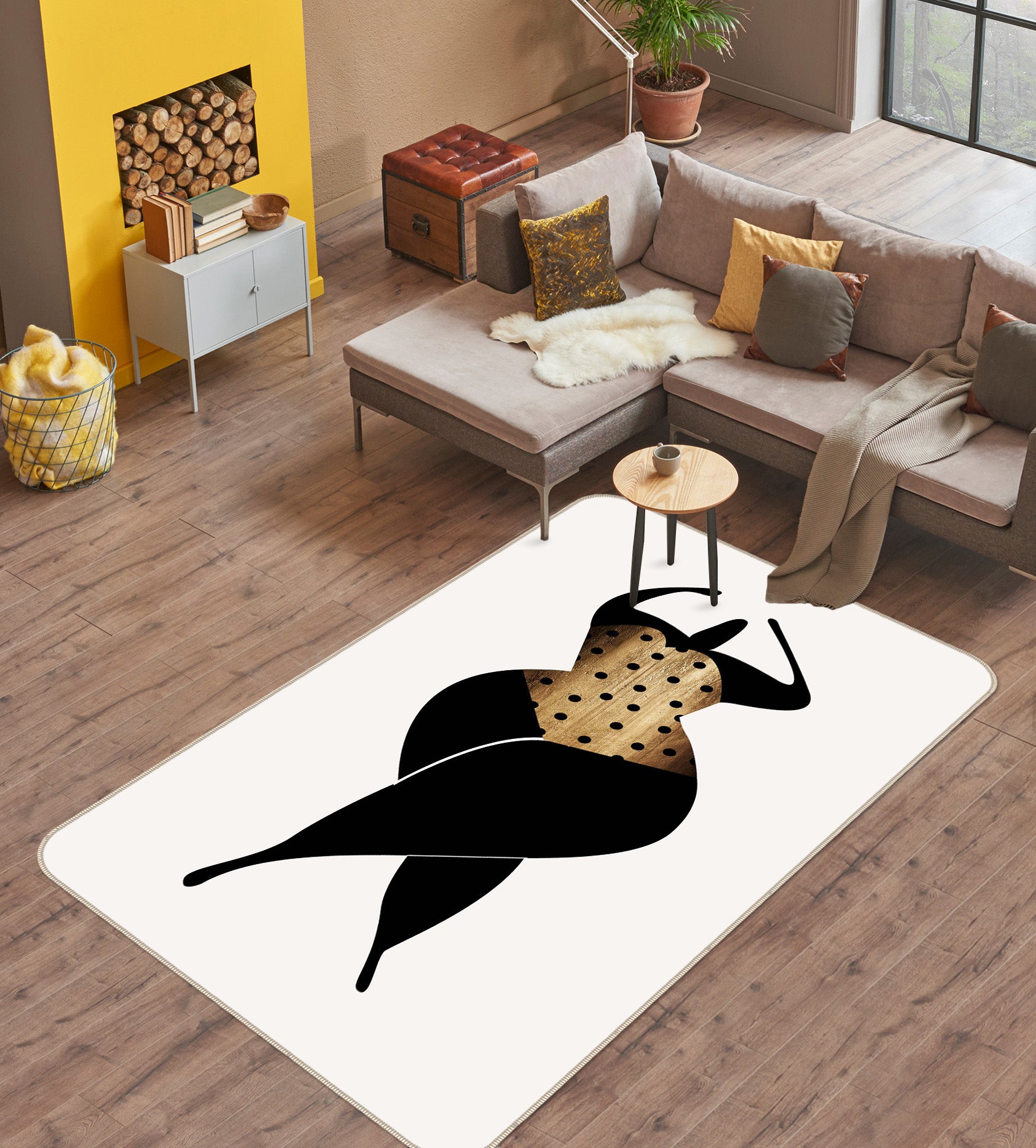 3D Dance Portrait 1030 Boris Draschoff Rug Non Slip Rug Mat