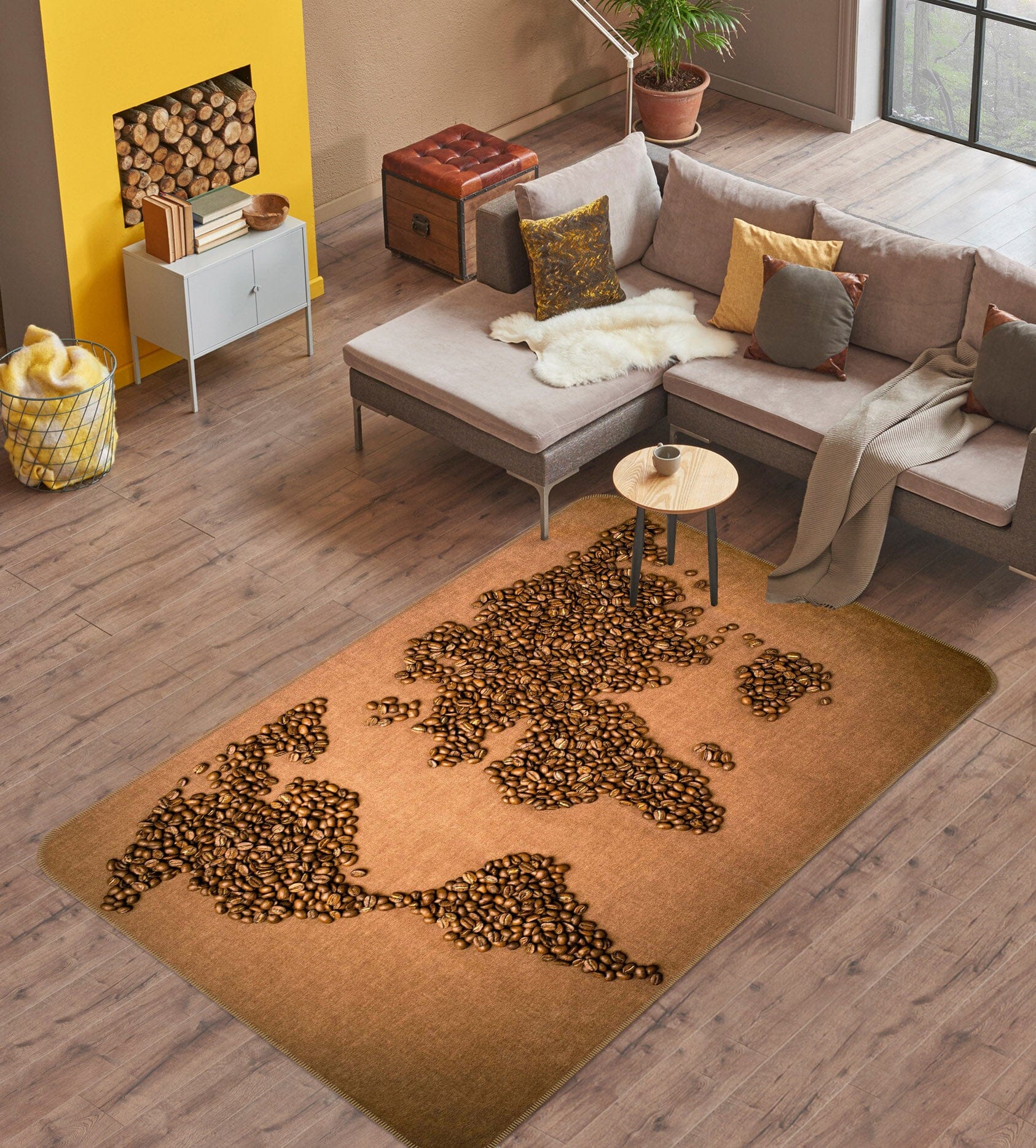 3D Sea Island 232 World Map Non Slip Rug Mat Mat AJ Creativity Home 