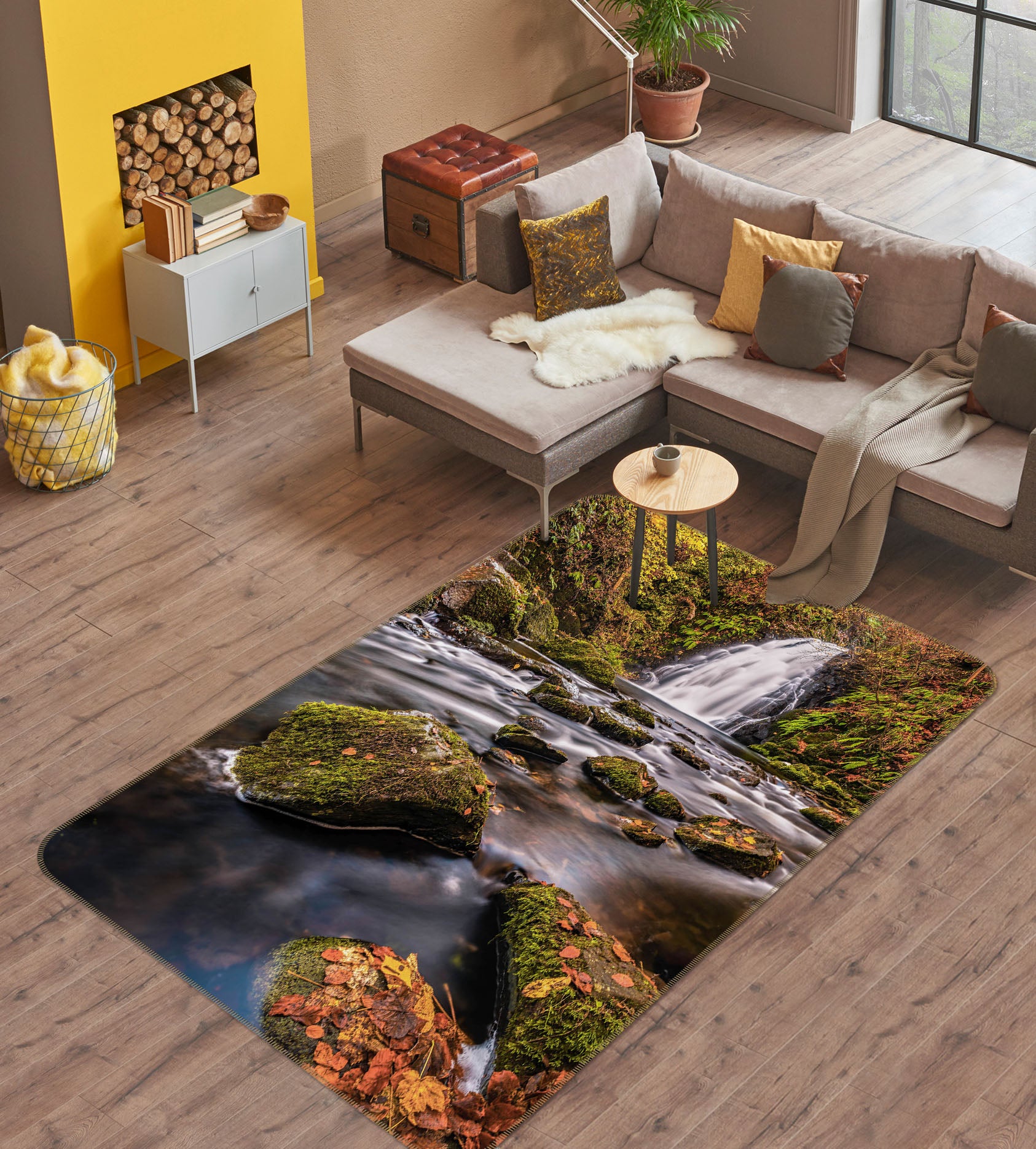 3D Torrent Stream 26185 Non Slip Rug Mat