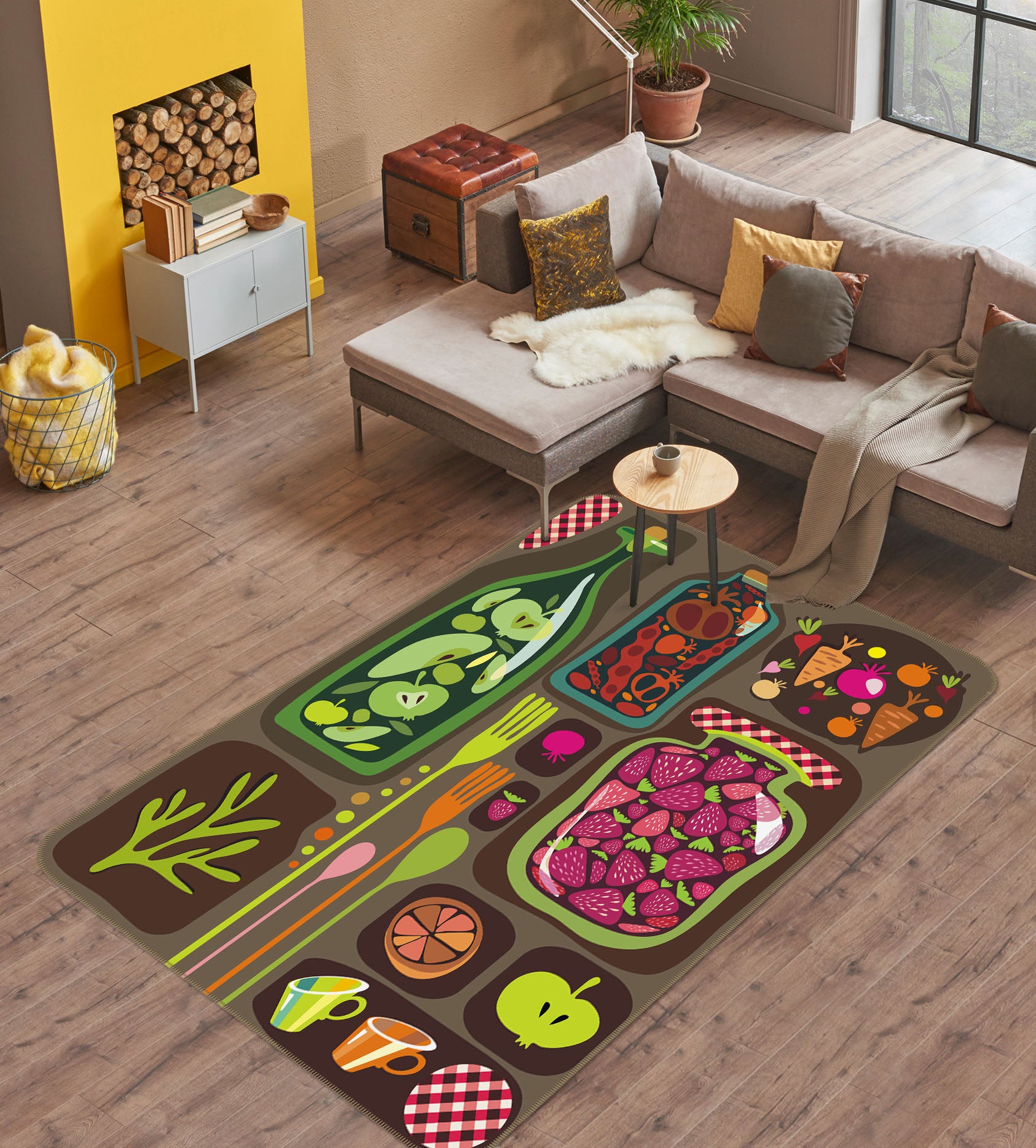 3D Fruit Vegetable 32121 Non Slip Rug Mat