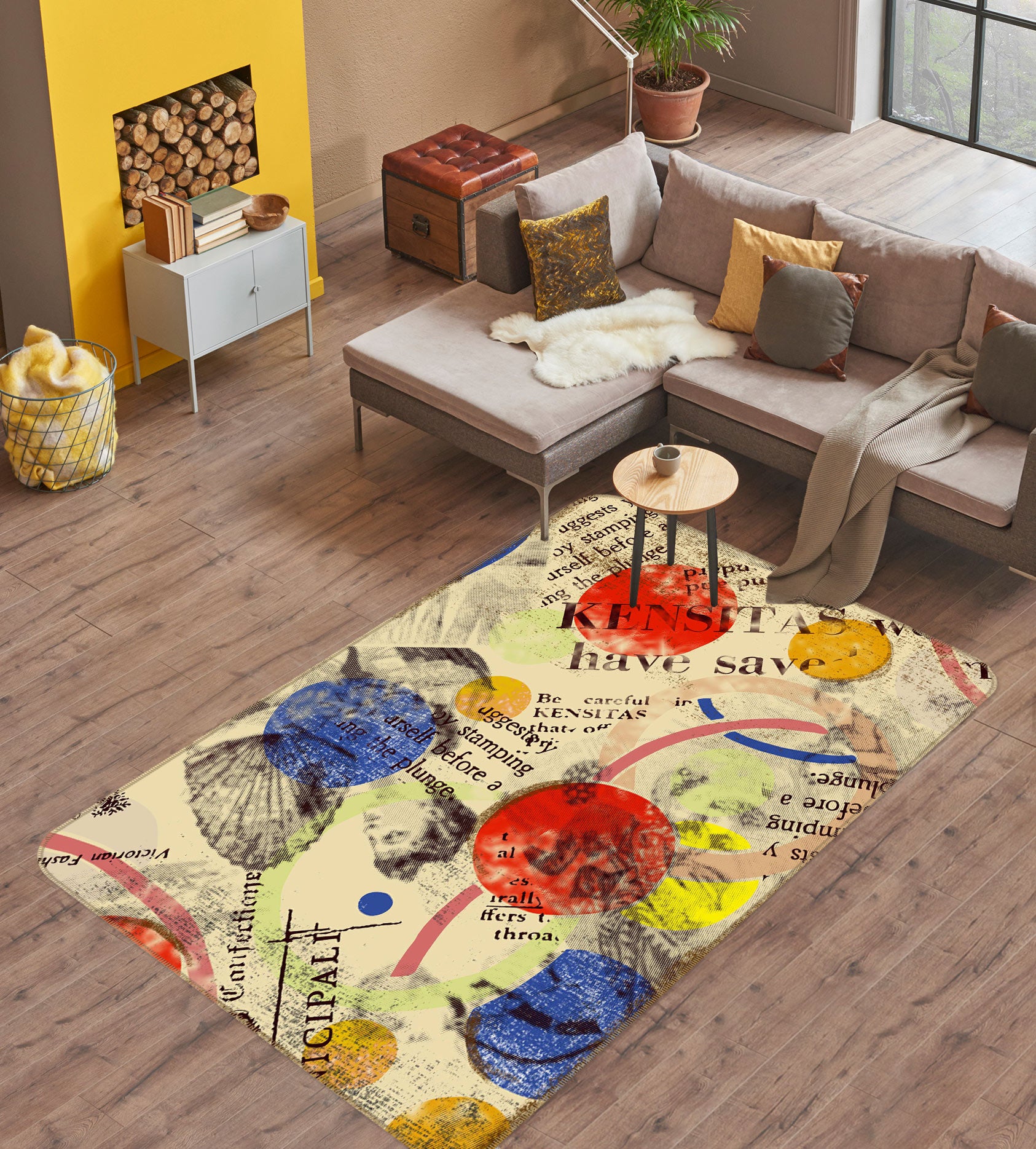 3D Colorful Ball Letters 76110 Non Slip Rug Mat