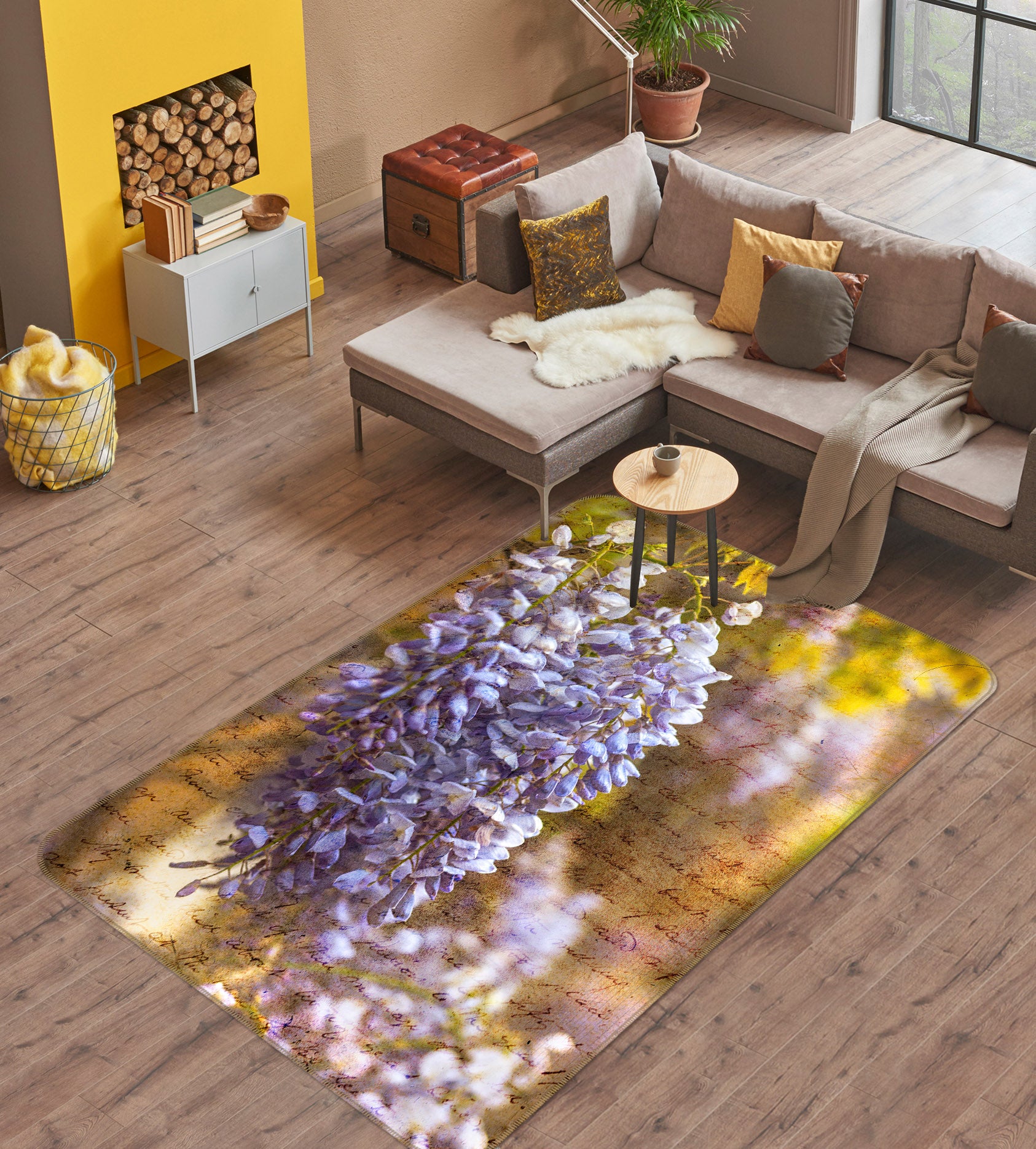3D Flower Vine 83292 Assaf Frank Rug Non Slip Rug Mat