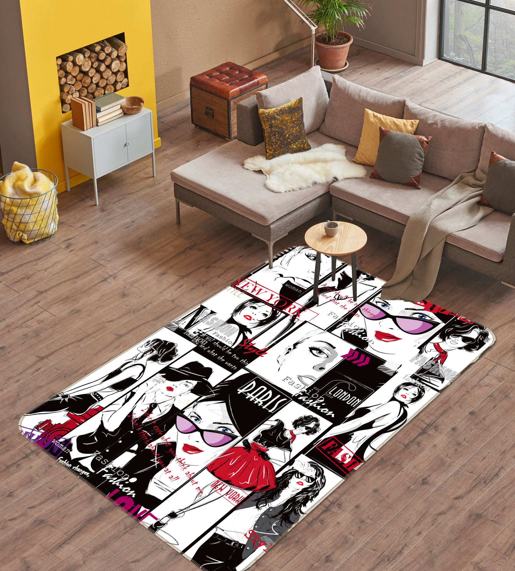 3D Beautiful Sunglasses 77261 Non Slip Rug Mat