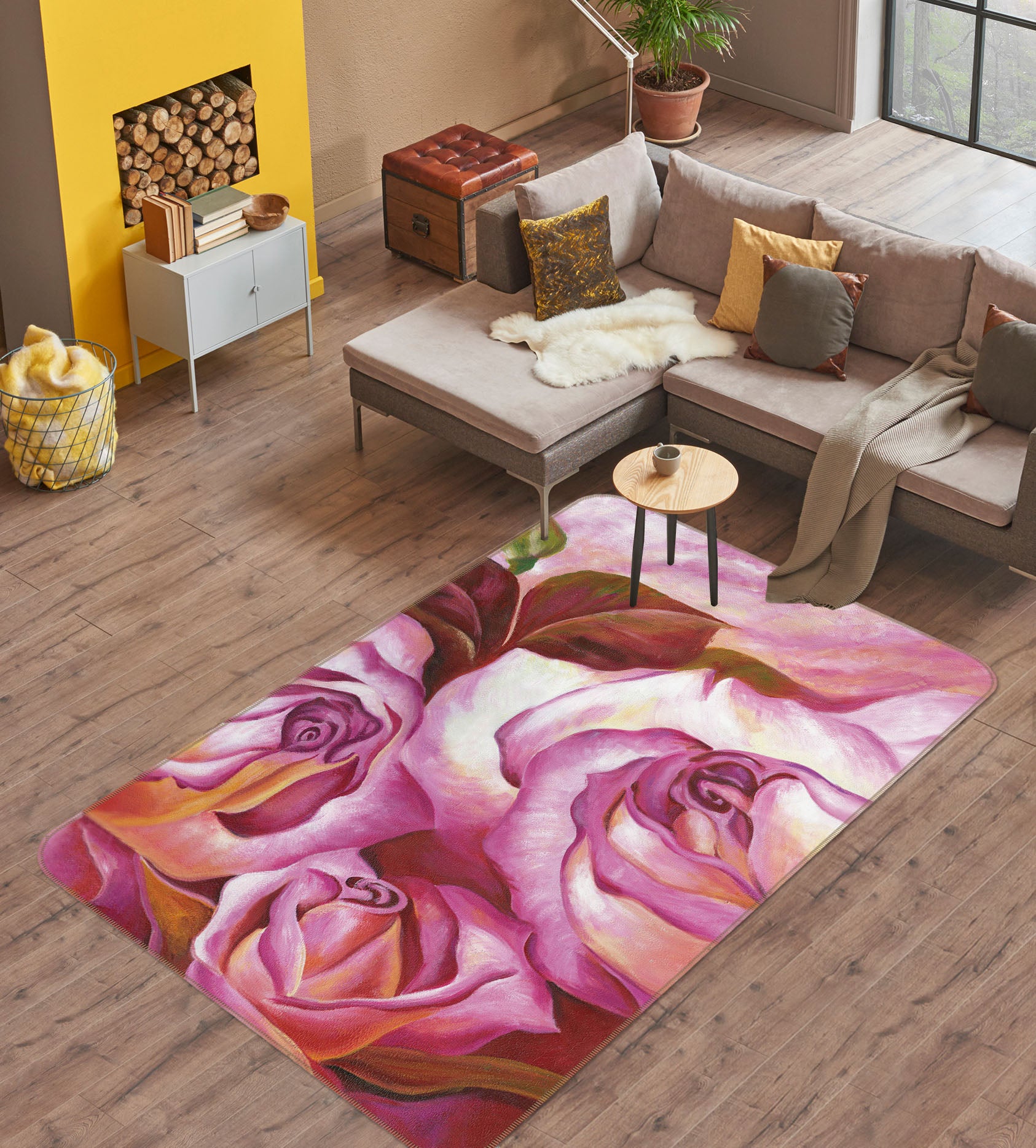 3D Flowers 33202 Non Slip Rug Mat