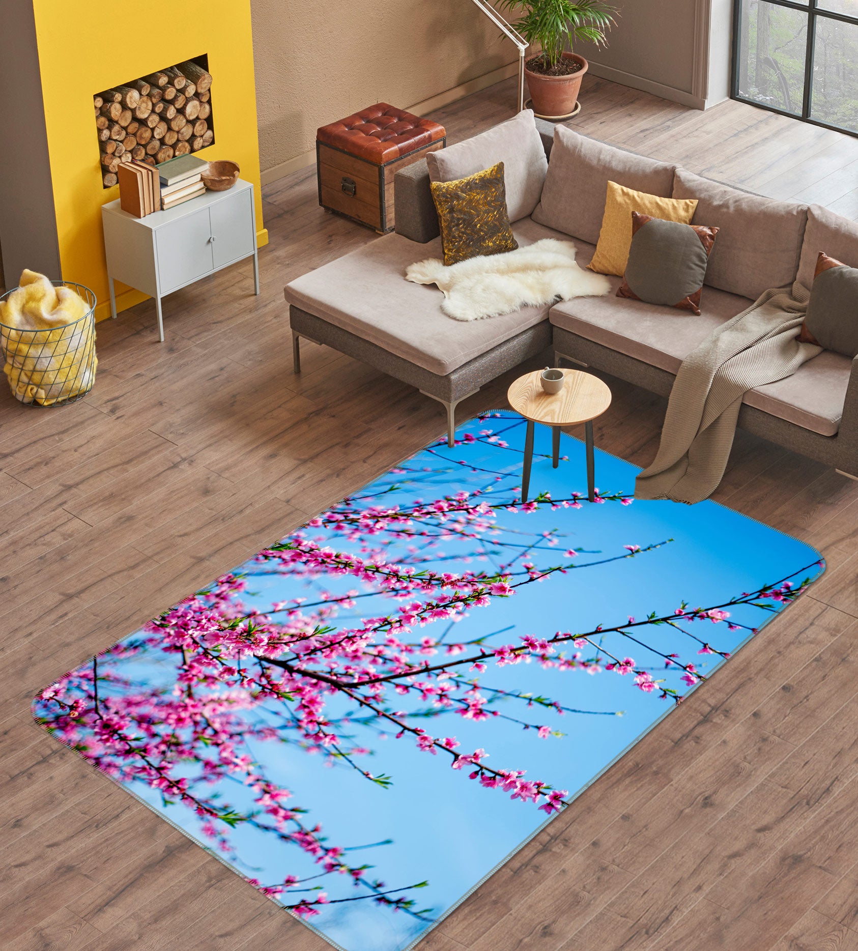 3D Plum Blossom 27052 Non Slip Rug Mat