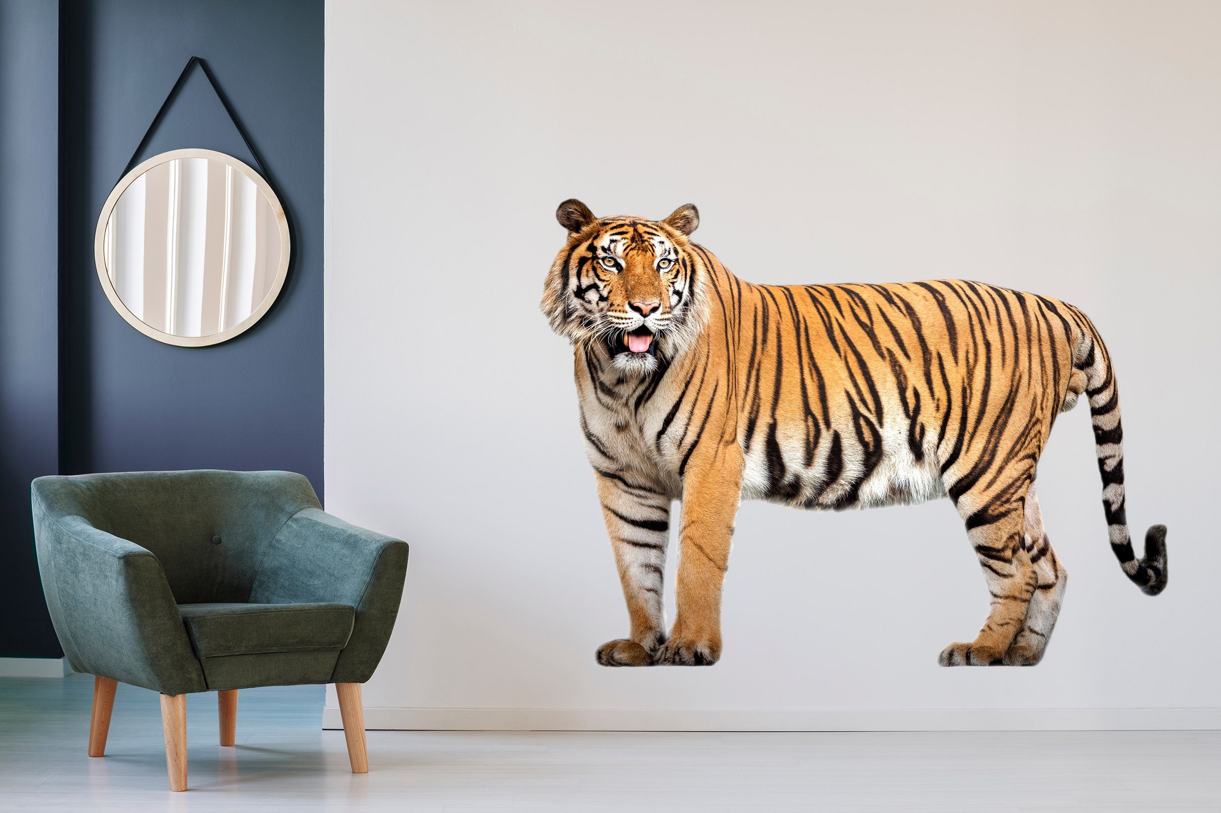 3D Tiger Tongue Out 121 Animals Wall Stickers Wallpaper AJ Wallpaper 