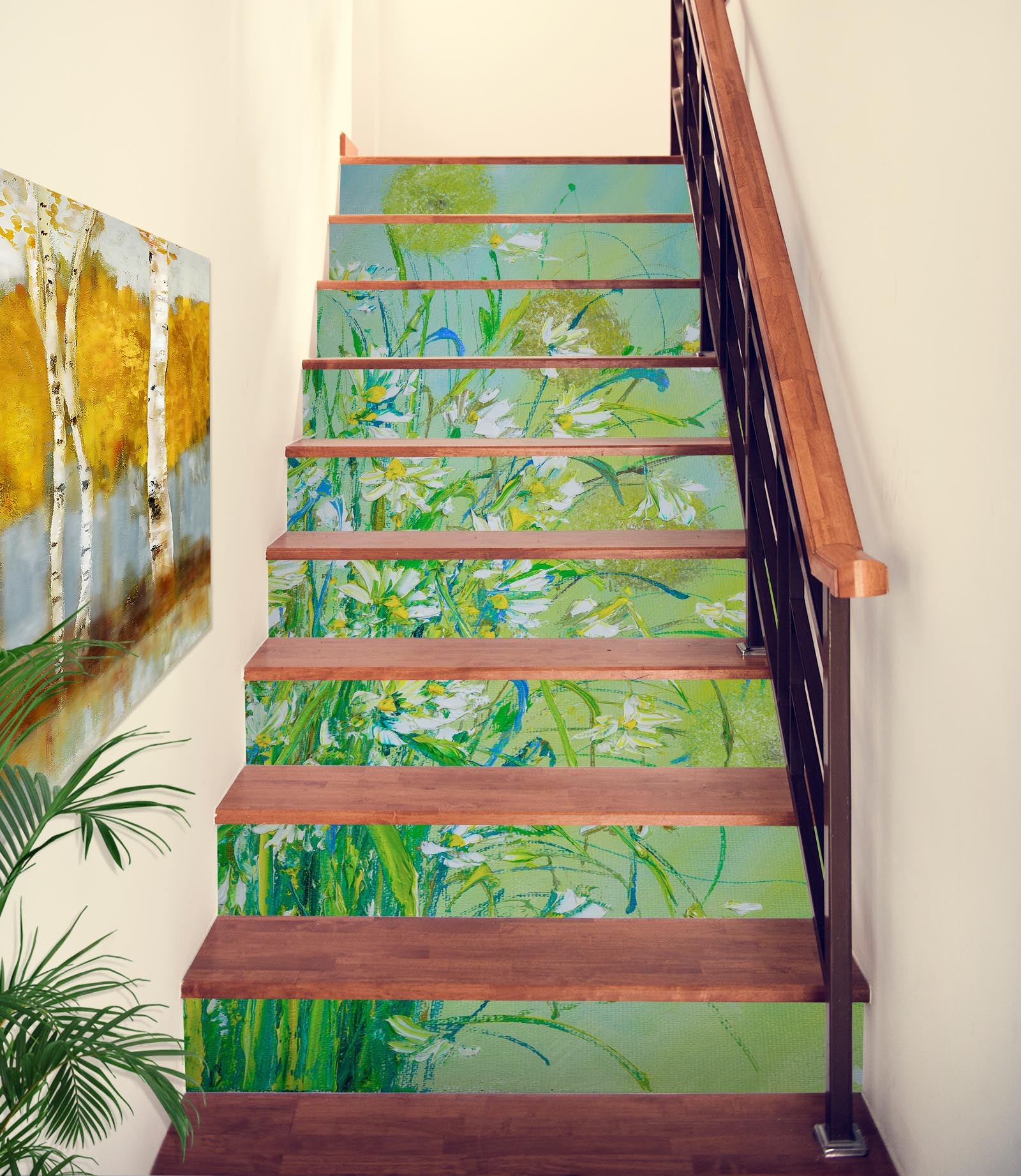 3D Fresh Daisy 830 Skromova Marina Stair Risers