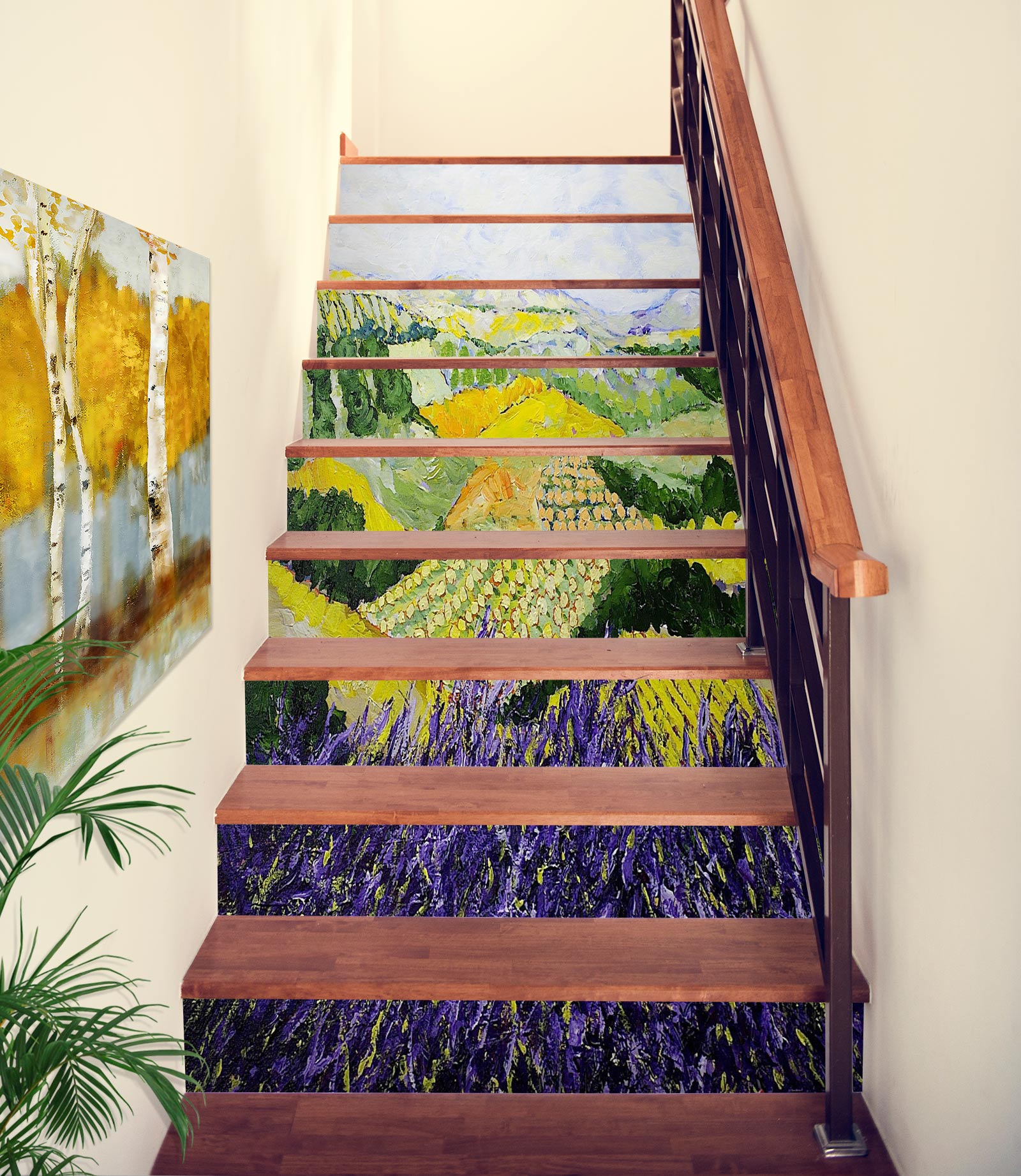 3D Field Purple Green  89156 Allan P. Friedlander Stair Risers
