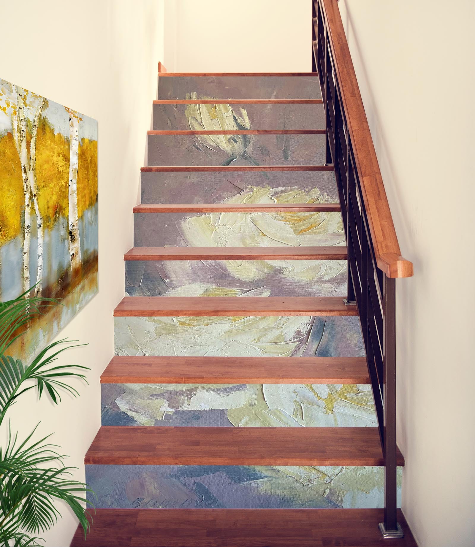3D Yellow Rose 3941 Skromova Marina Stair Risers