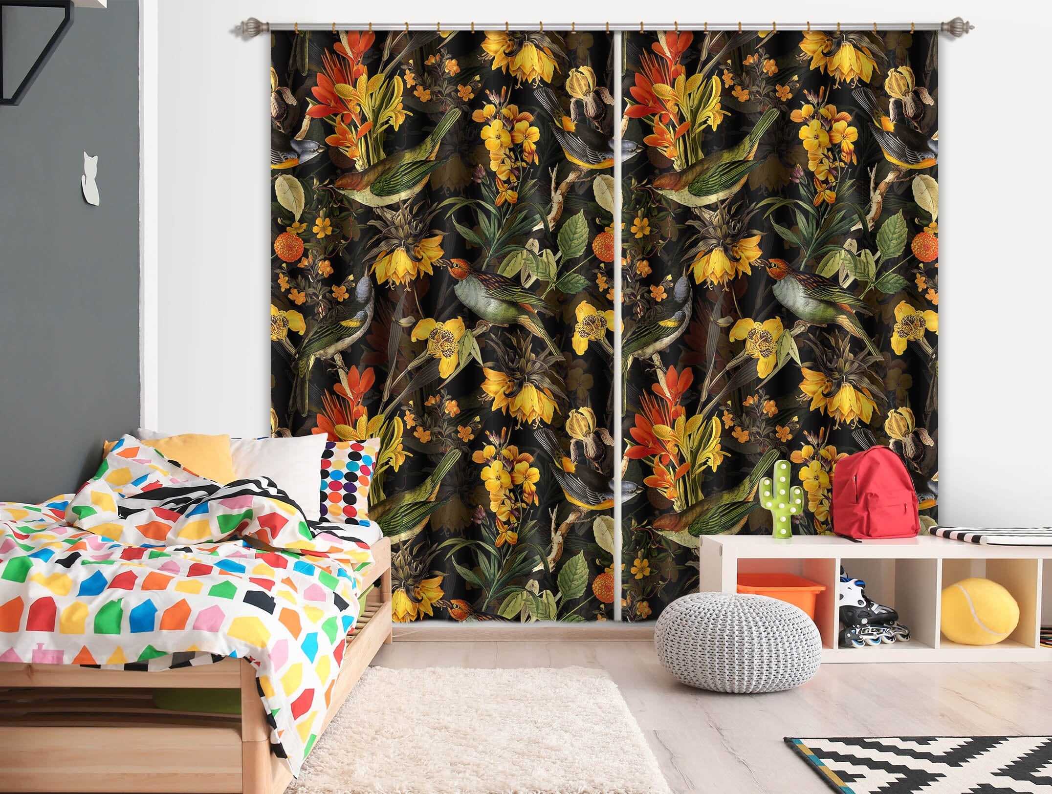 3D Beautiful Flowers 118 Uta Naumann Curtain Curtains Drapes Curtains AJ Creativity Home 