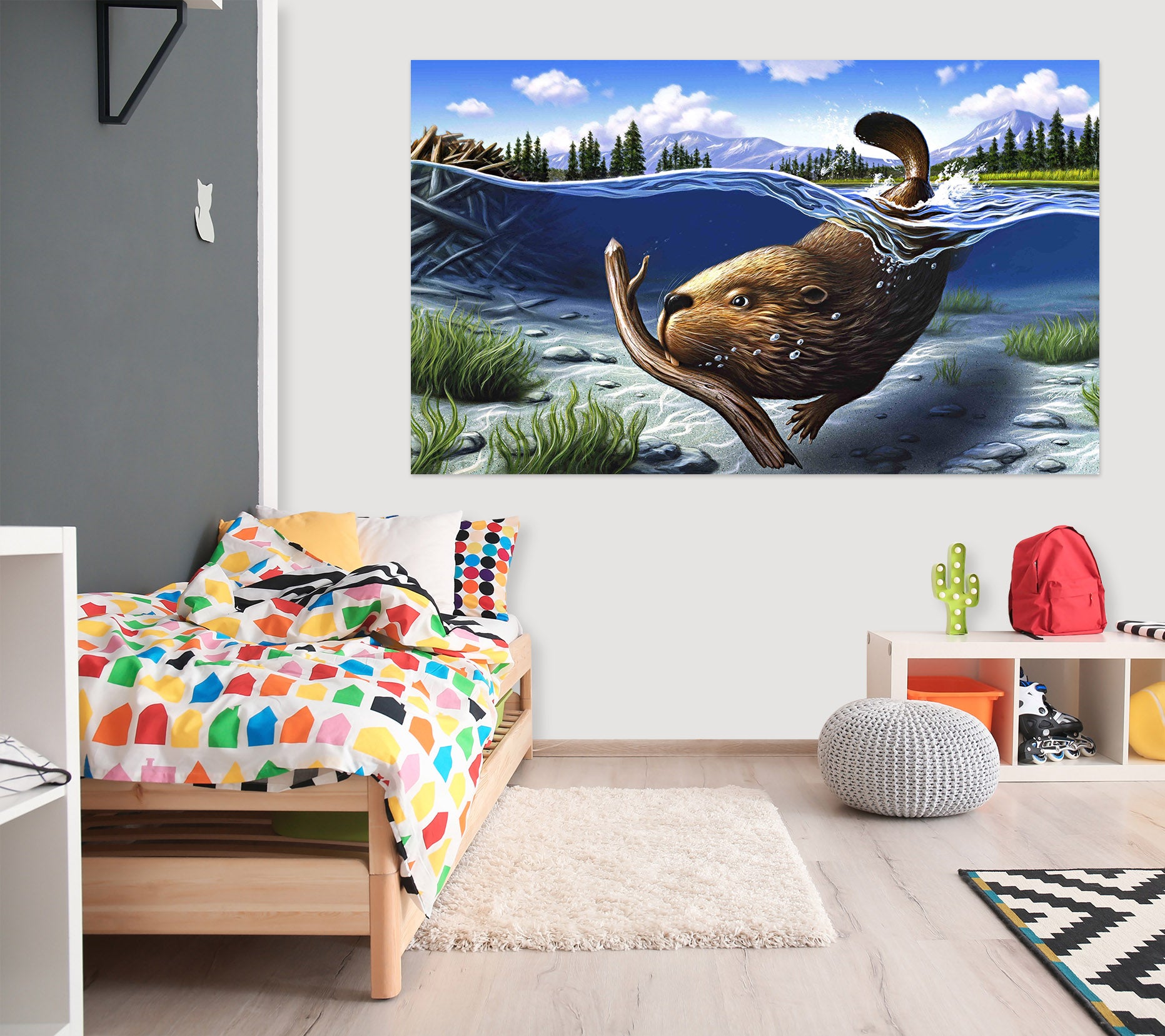 3D Busy Beaver 85156 Jerry LoFaro Wall Sticker
