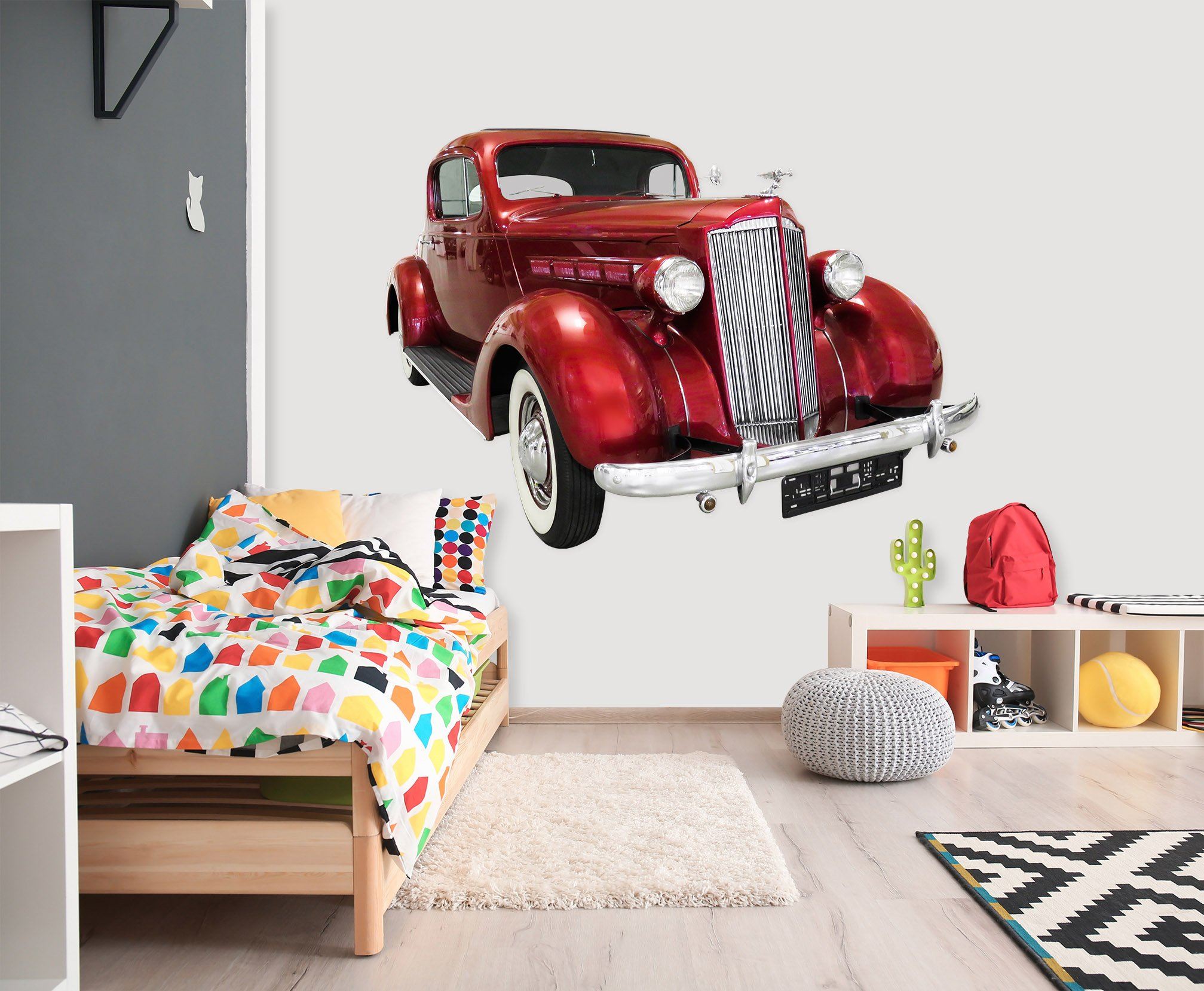 3D Traffic Red 0238 Vehicles Wallpaper AJ Wallpaper 