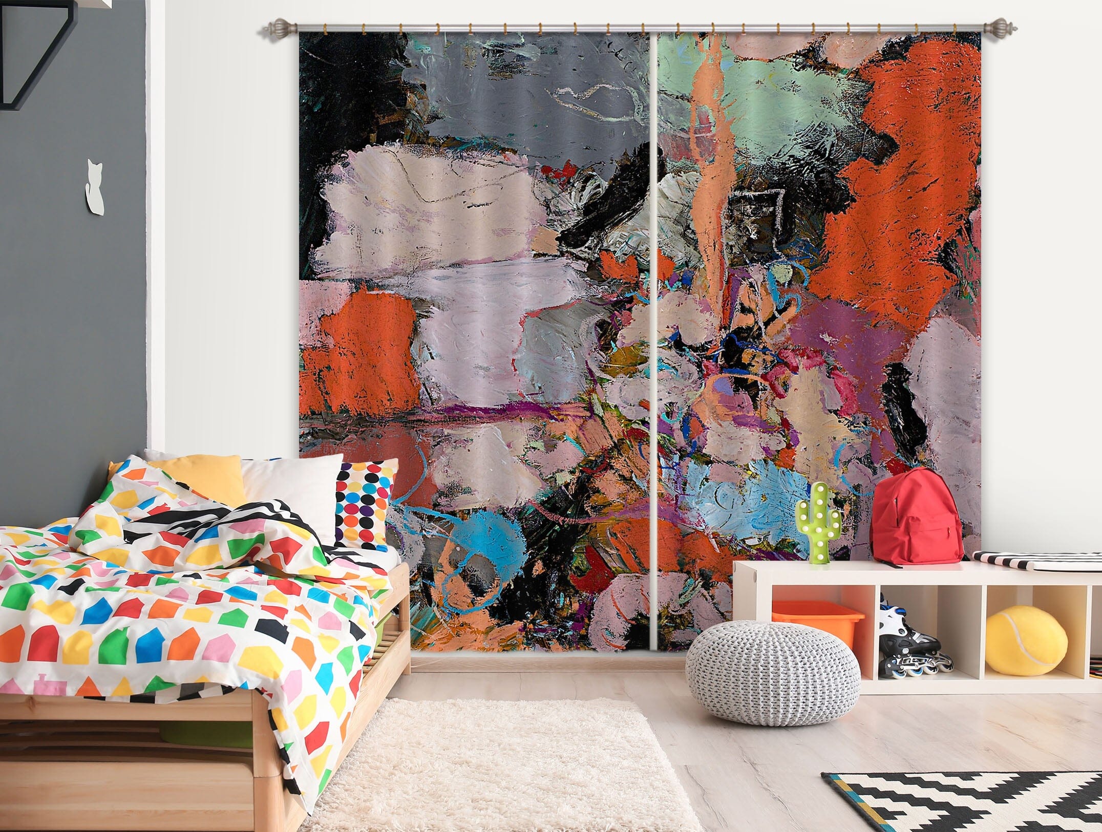 3D Vibrant Colors 107 Allan P. Friedlander Curtain Curtains Drapes Curtains AJ Creativity Home 